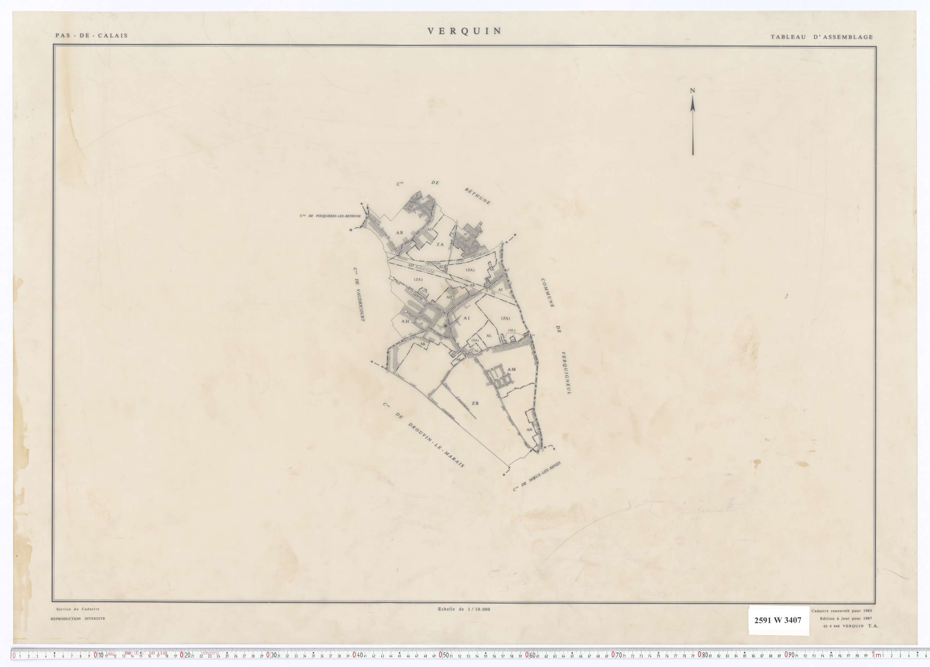Verquin - Tableau d'assemblage.