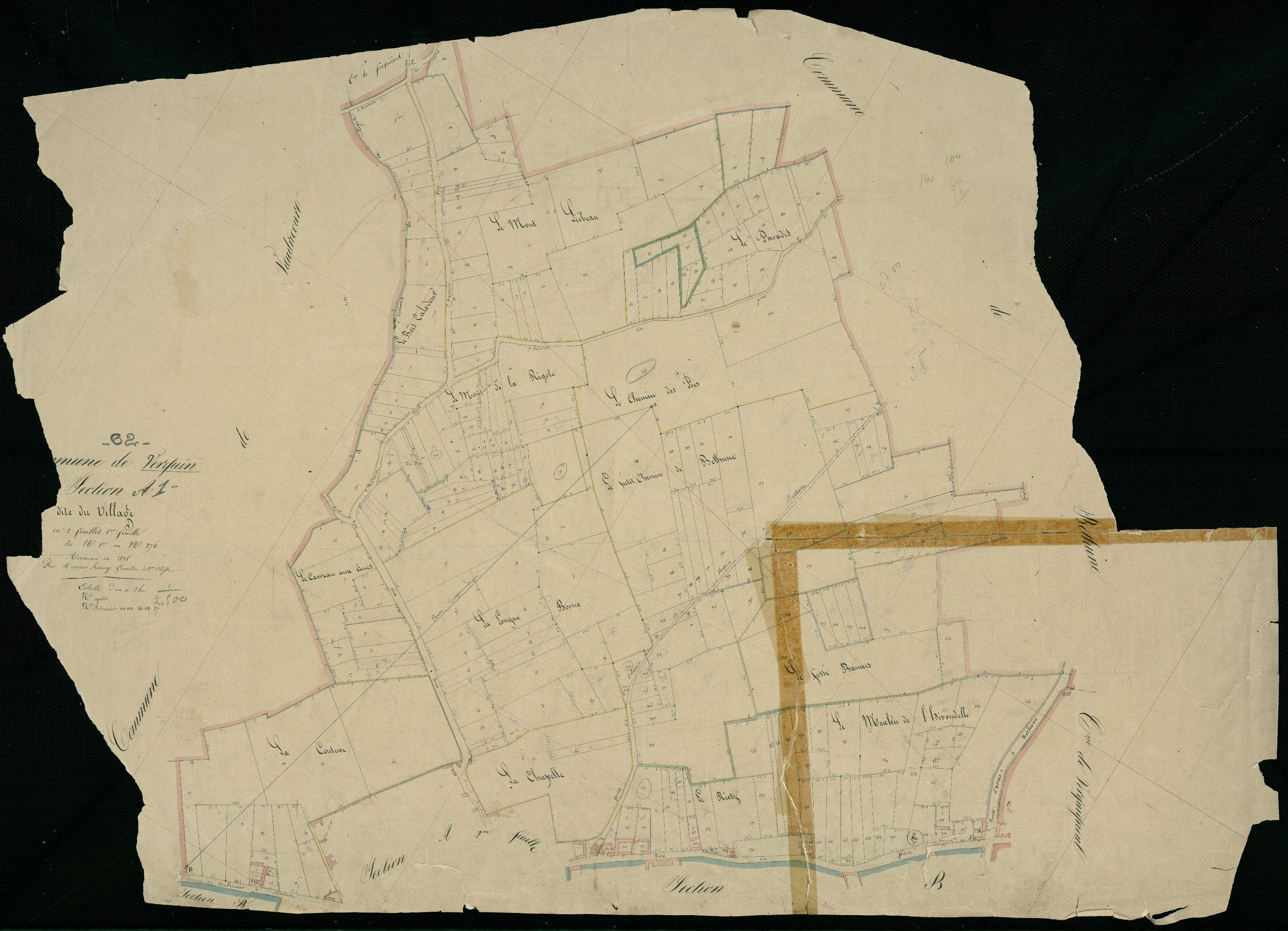 Verquin - Section A, 1re feuille
