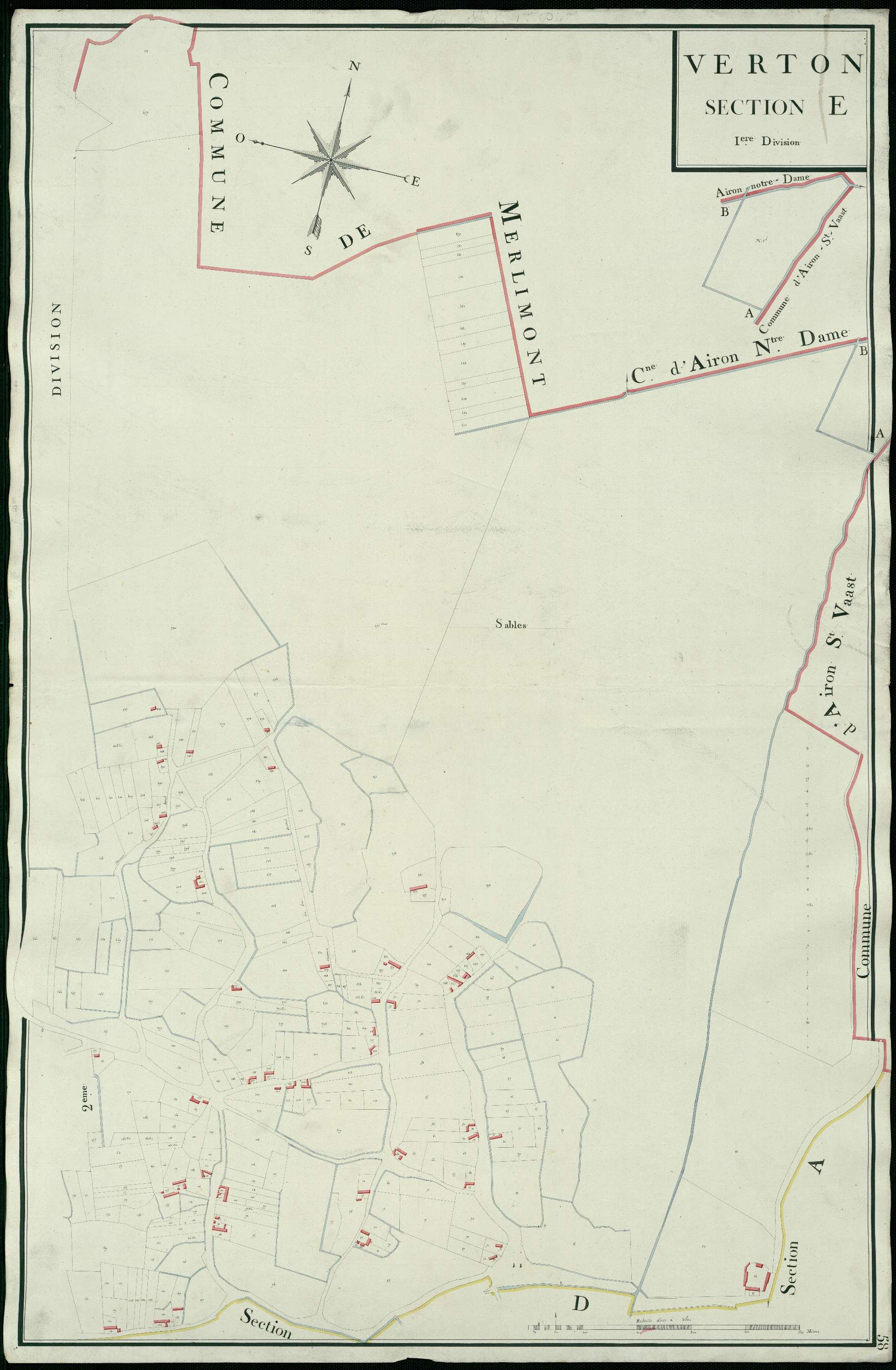 Verton - Section E, 1re feuille