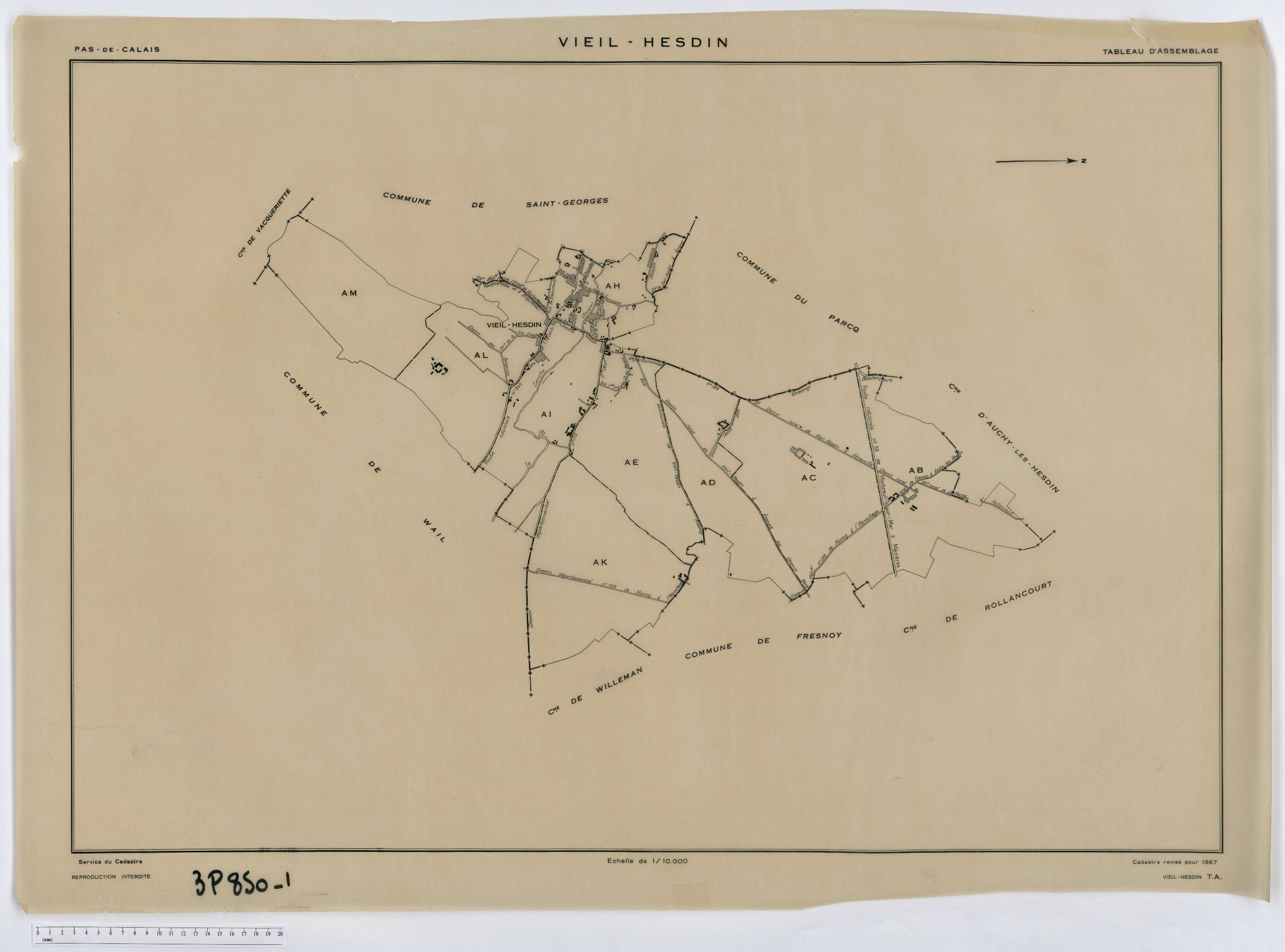 Vieil-Hesdin - Tableau d'assemblage.