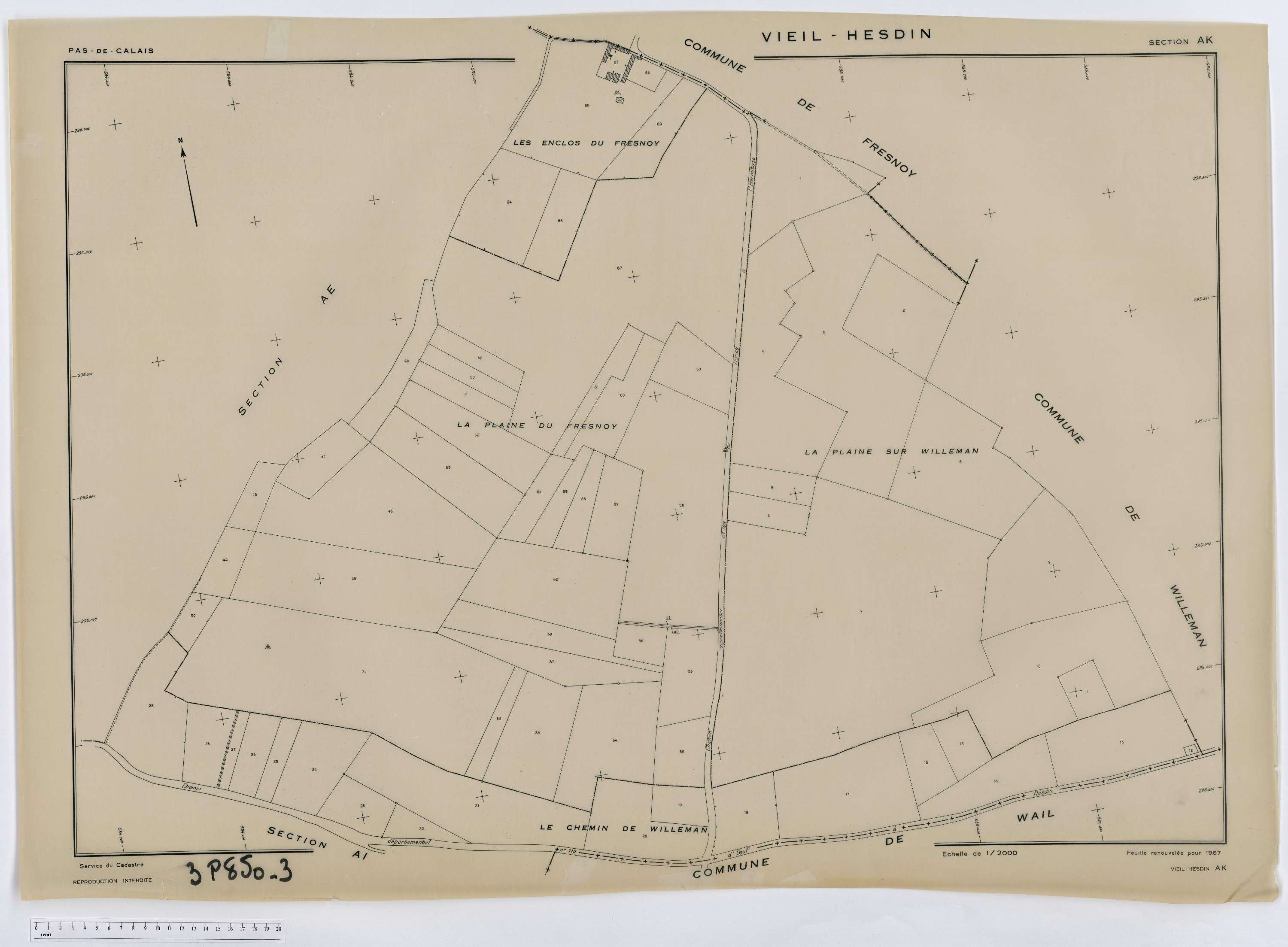 Vieil-Hesdin - Section AK.