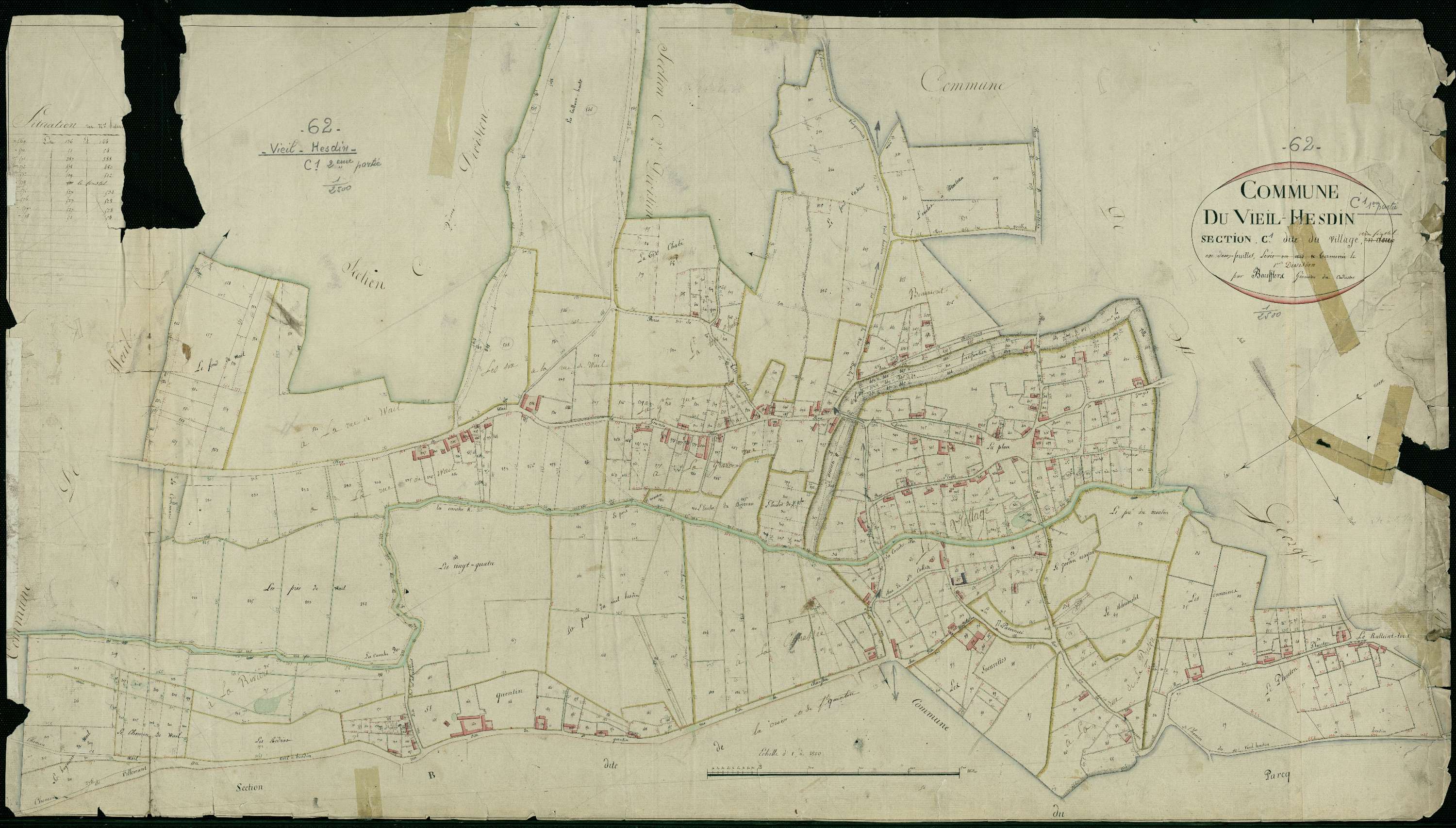 Vieil-Hesdin - Section C, 1re feuille