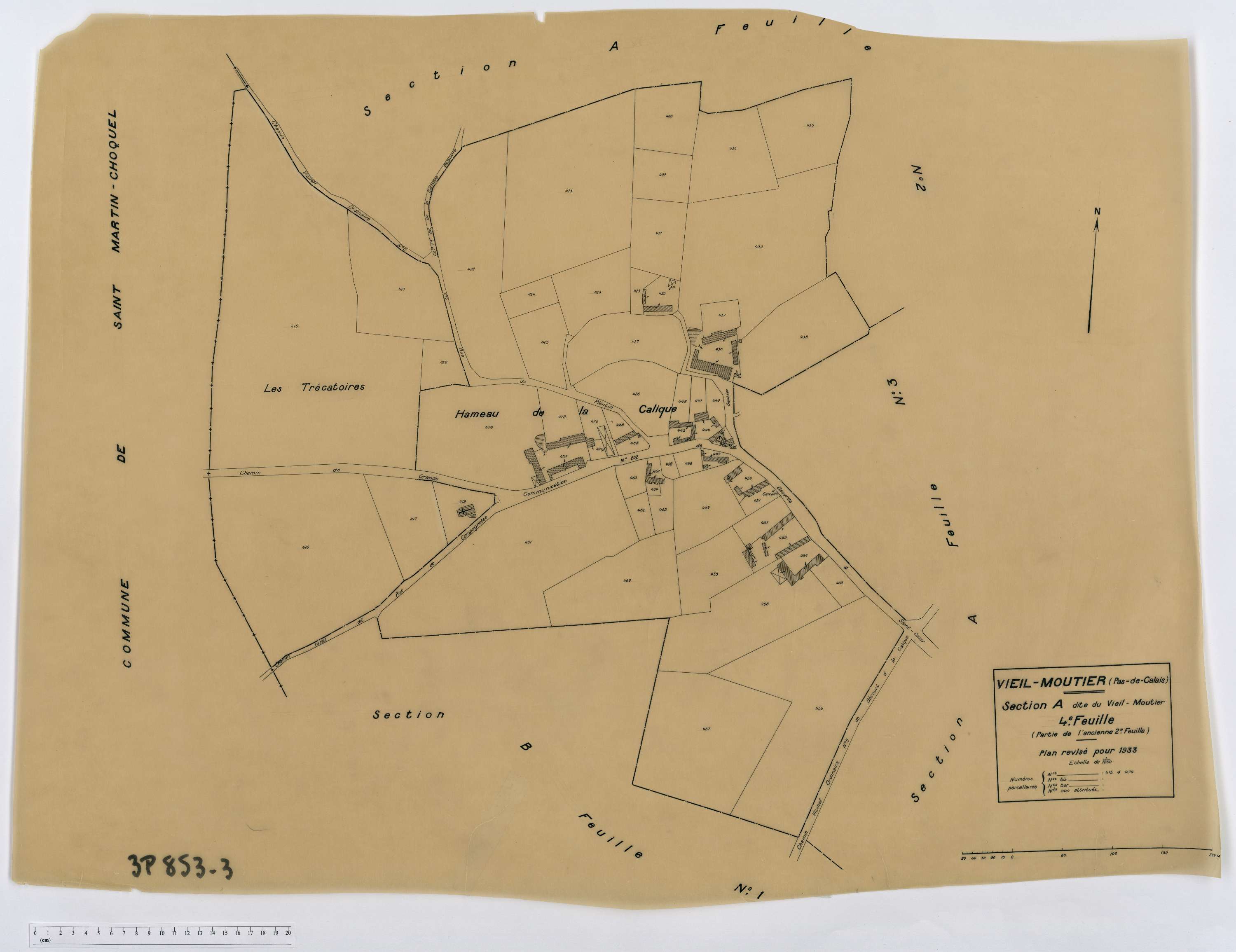 Vieil-Moutier - Section A, feuille 4.