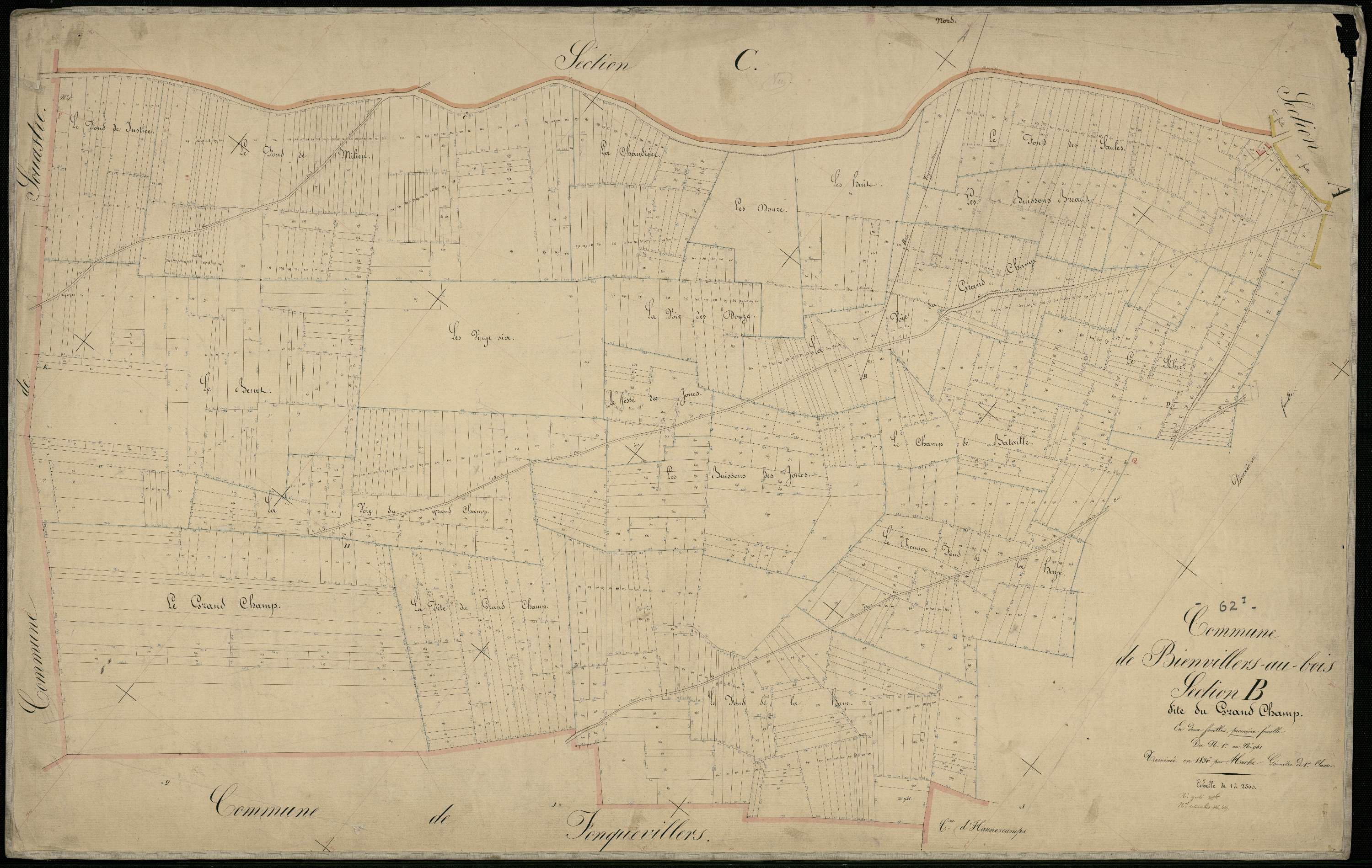 Villers-au-Bois - Section B, 1re feuille