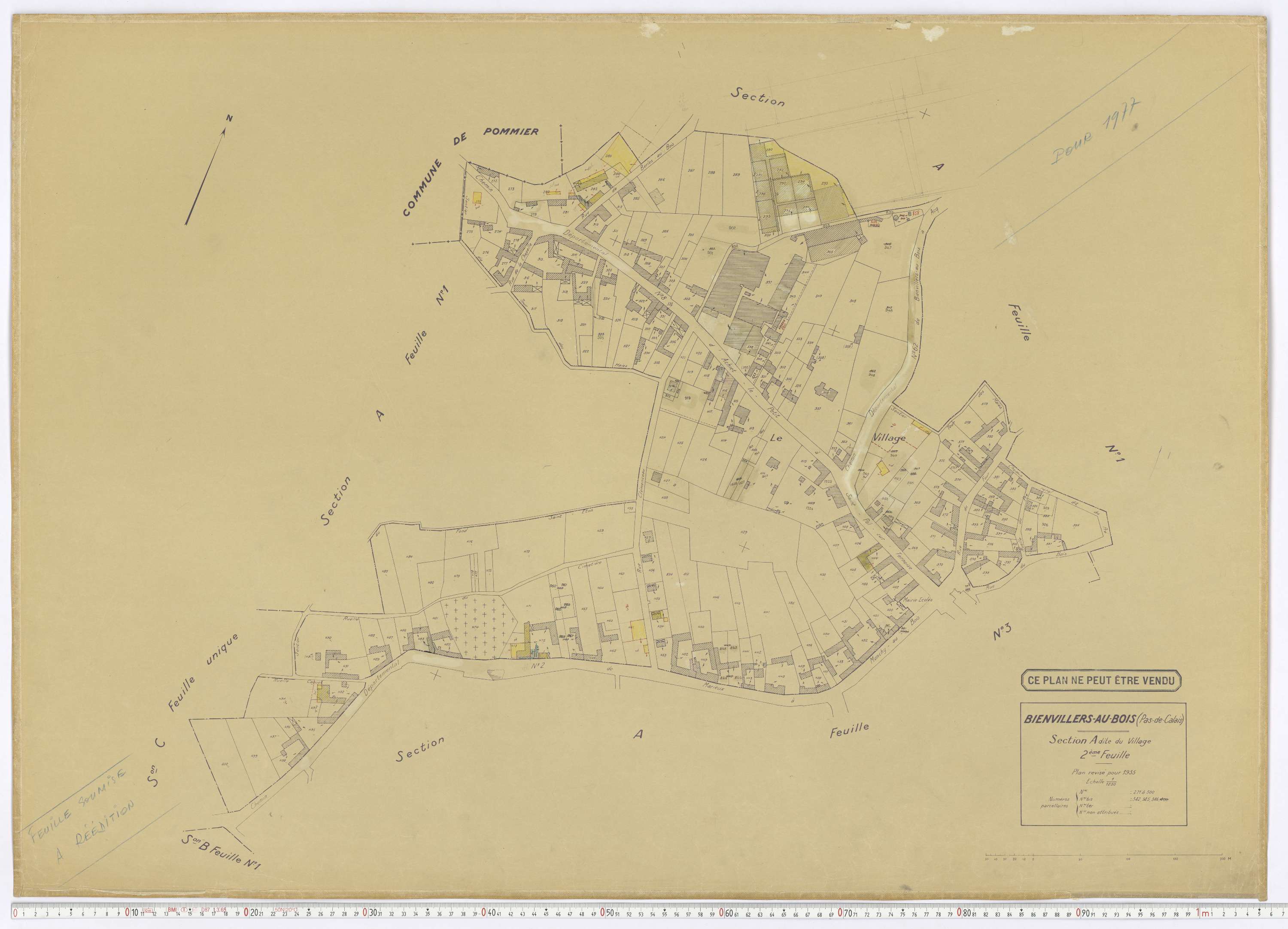 Villers-au-Bois - Section A, feuille 2.