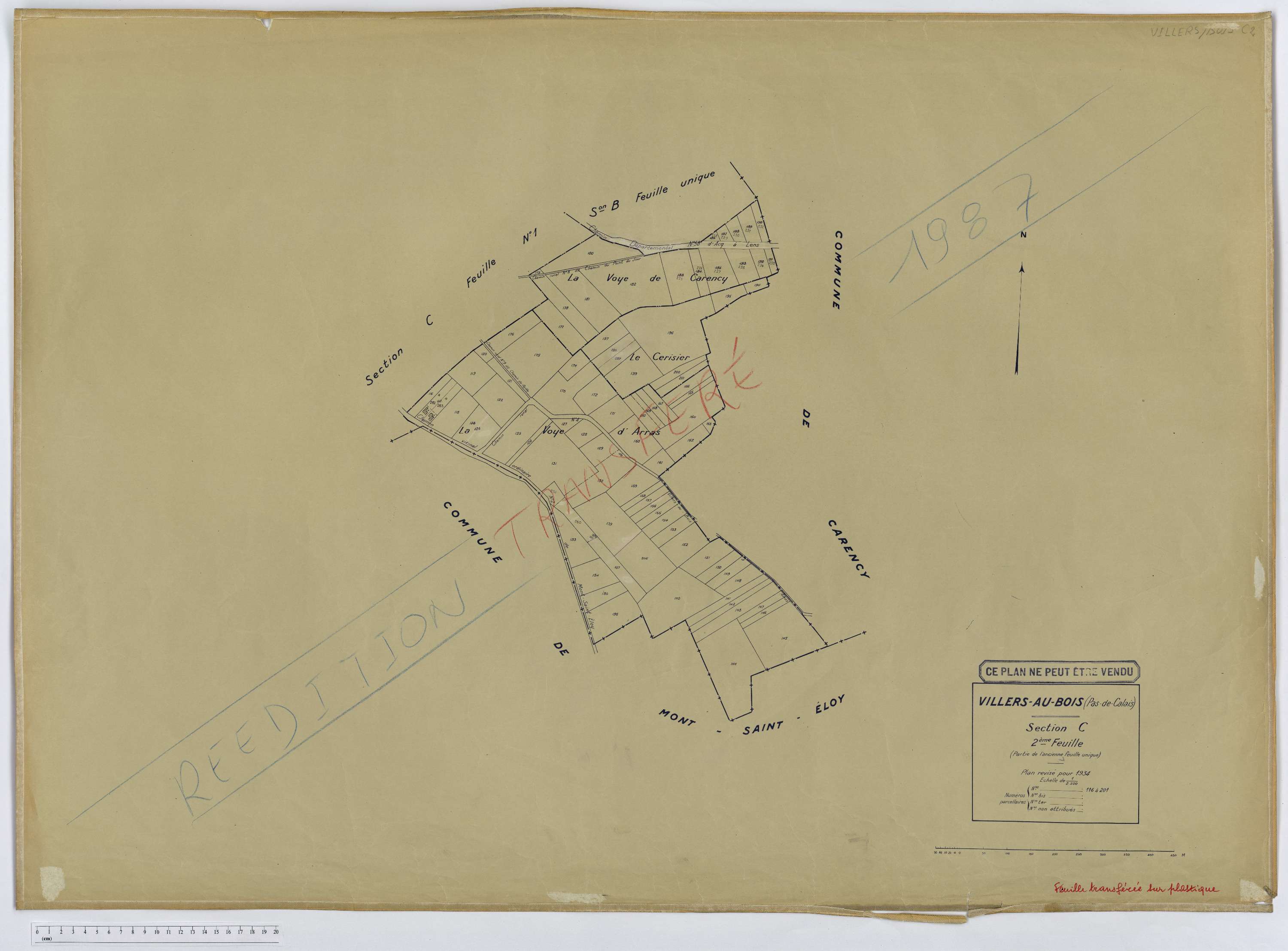 Villers-au-Bois - Section C, feuille 2.