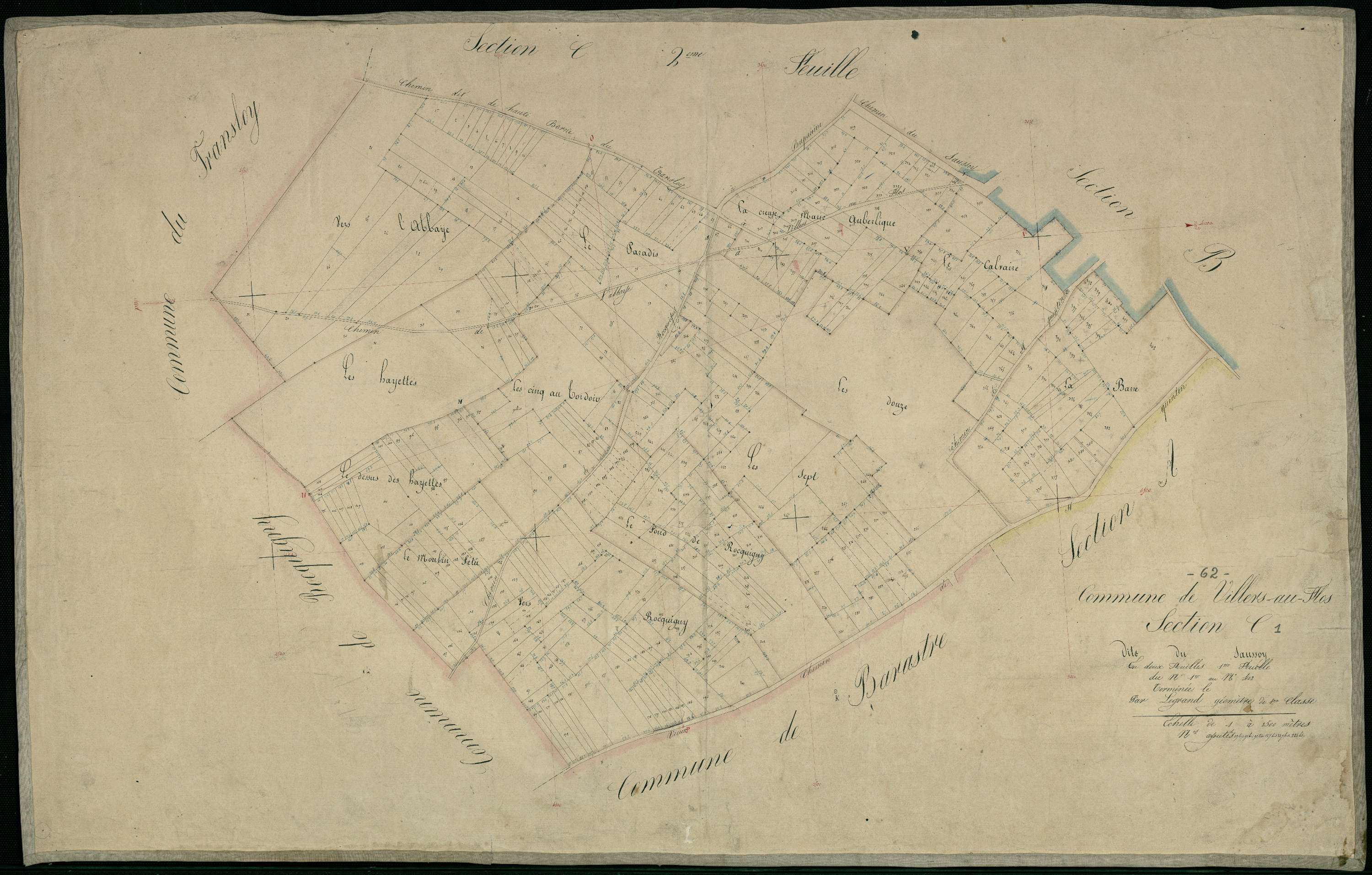 Villers-au-Flos - Section C, 1re feuille