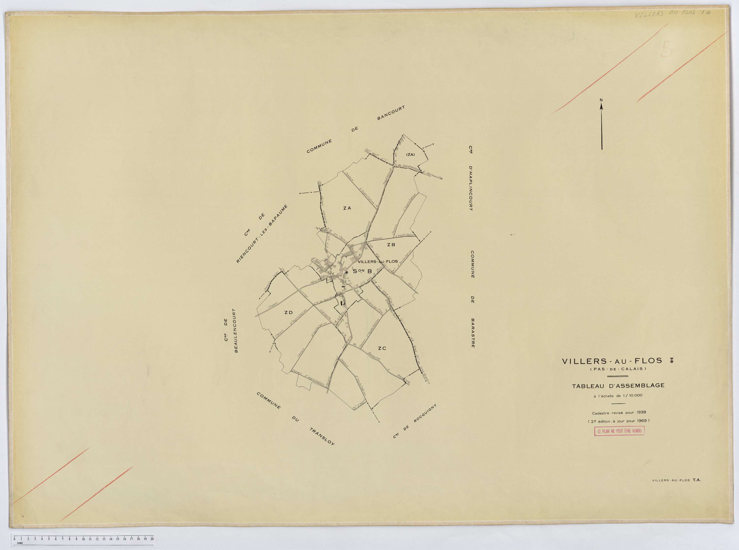 Villers-au-Flos - Tableau d'assemblage.