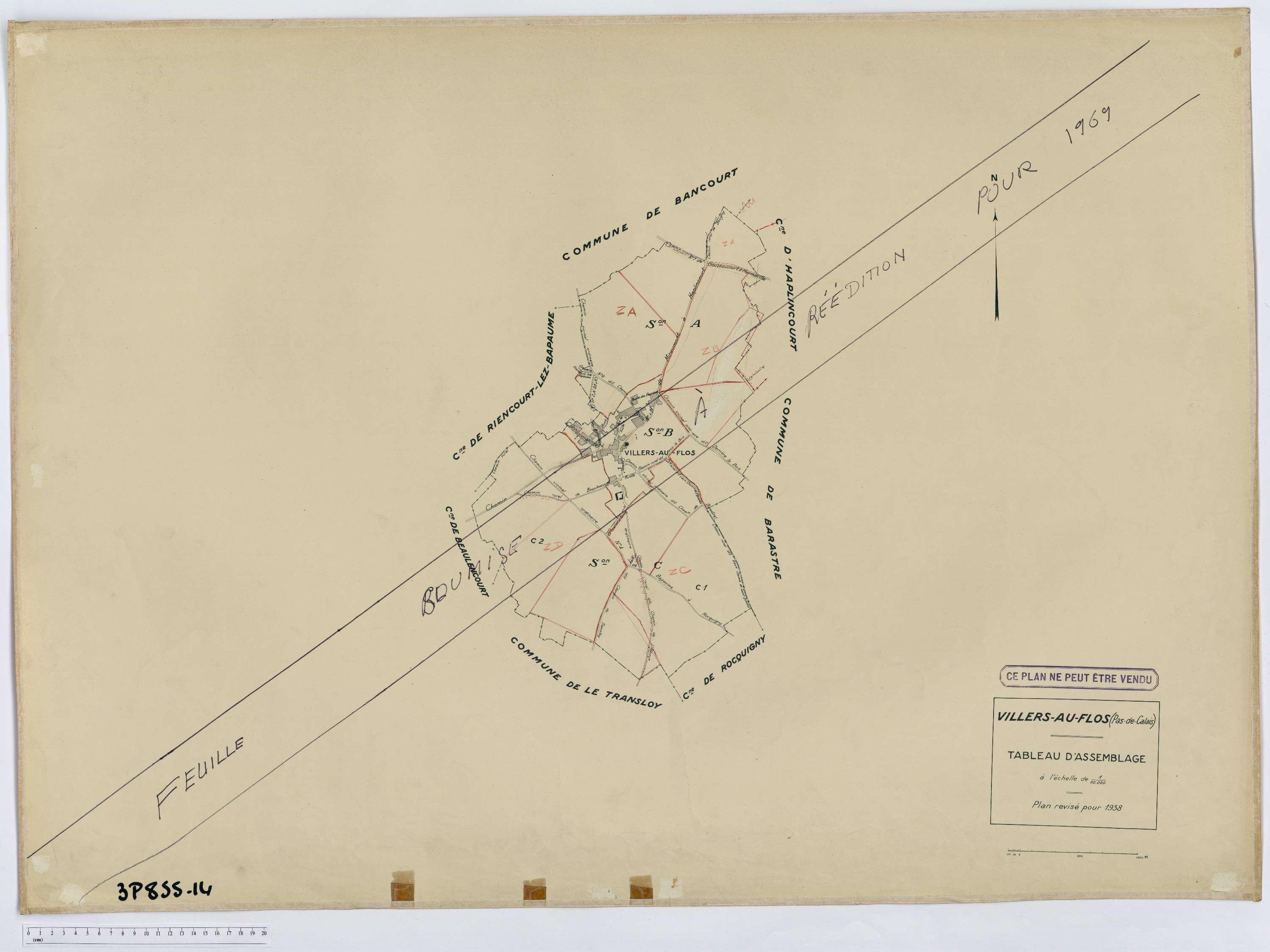 Villers-au-Flos - Tableau d'assemblage.