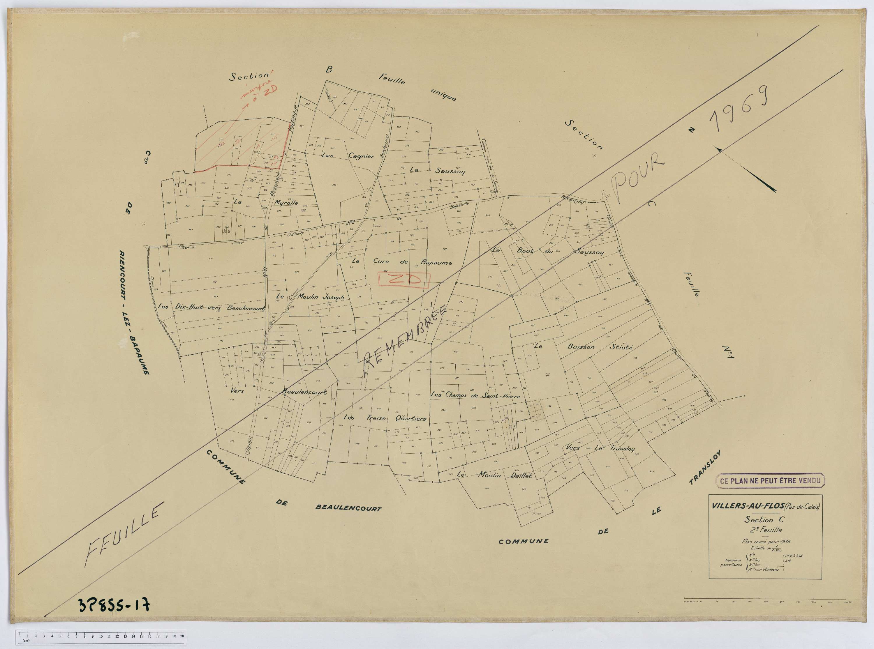 Villers-au-Flos - Section C, feuille 2.