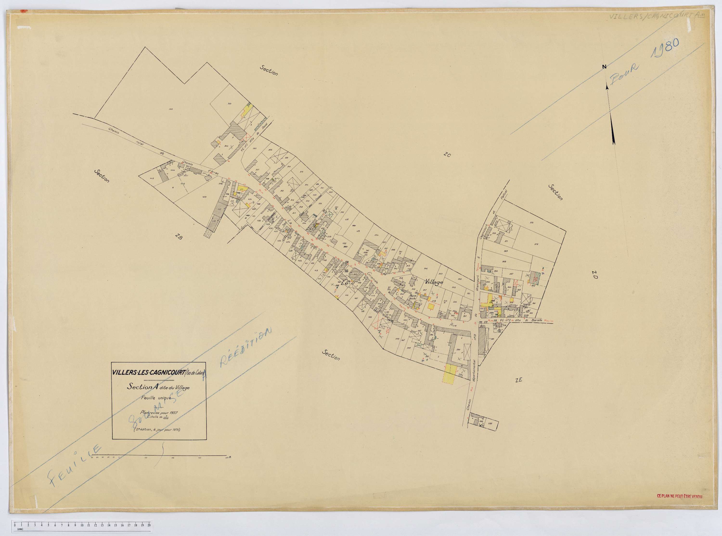 Villers-lès-Cagnicourt - Section A.