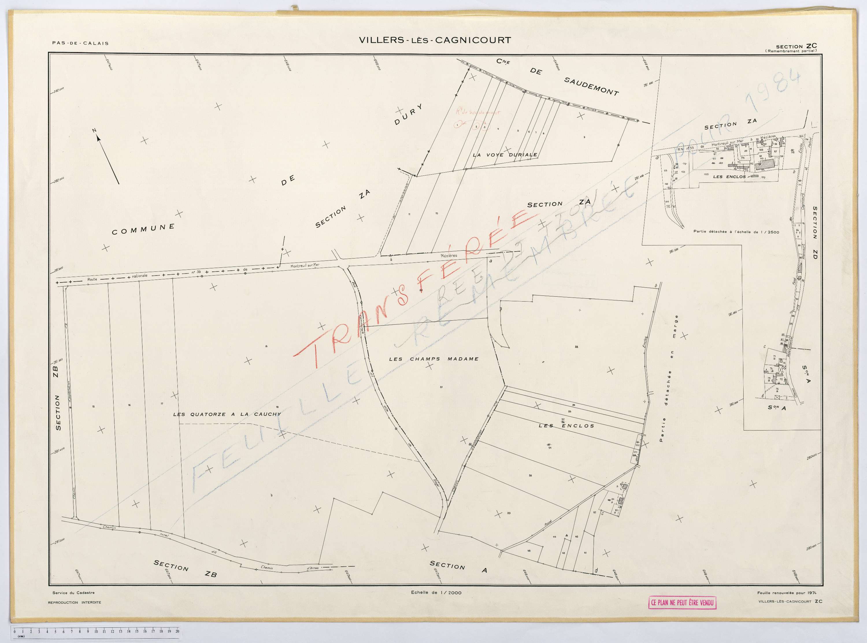 Villers-lès-Cagnicourt - Section ZC.