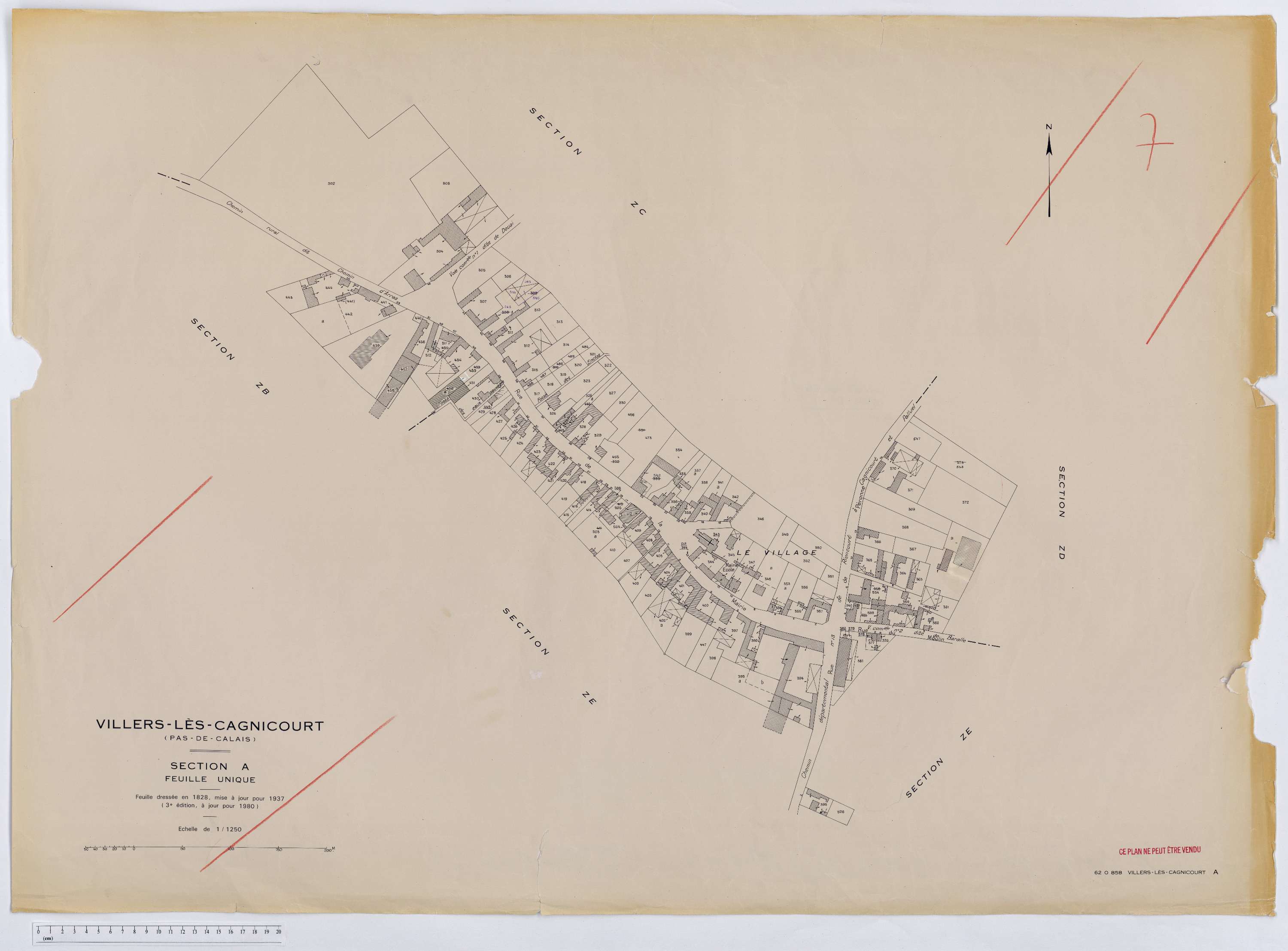 Villers-lès-Cagnicourt - Section A.