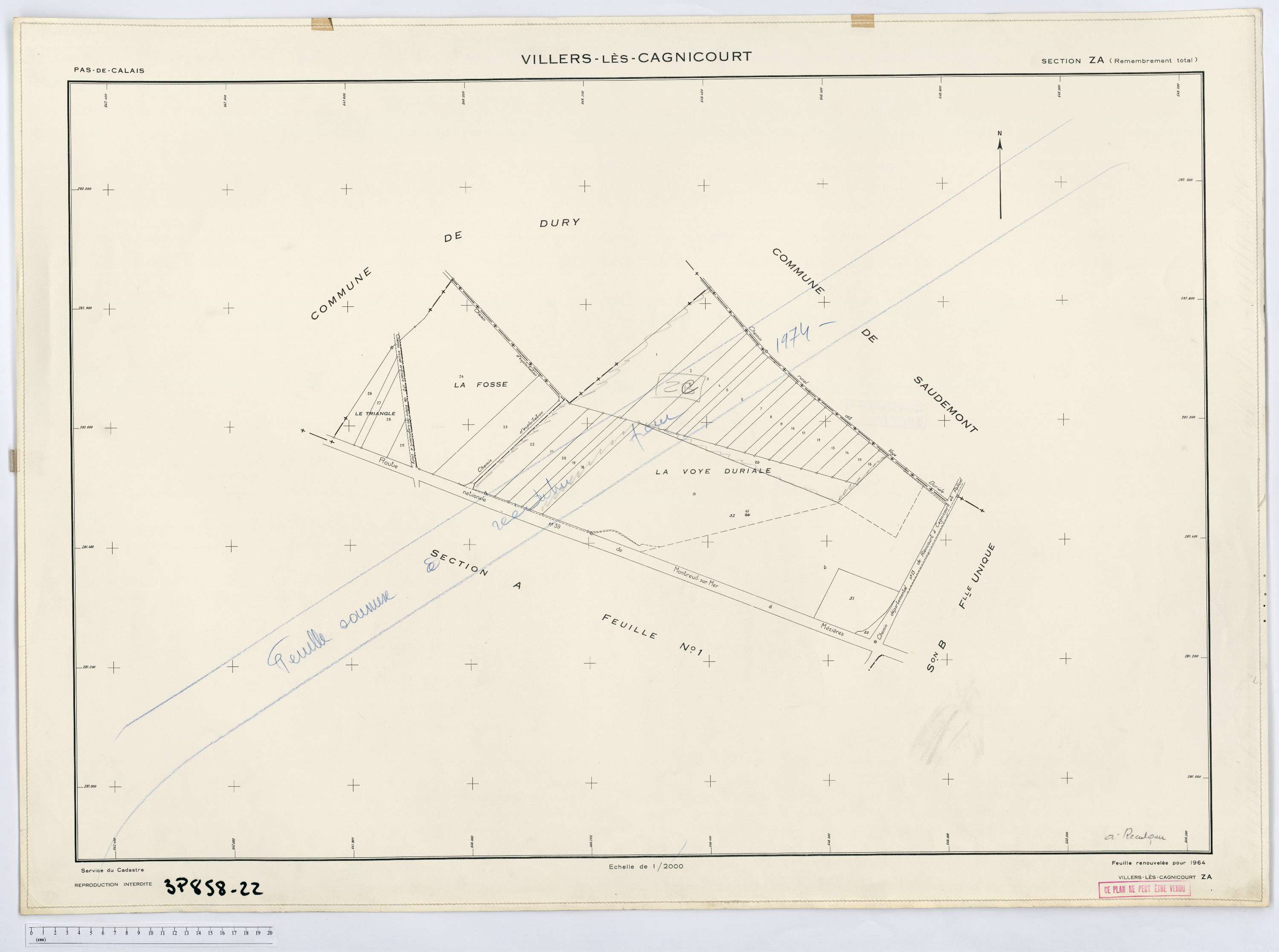 Villers-lès-Cagnicourt - Section ZA.