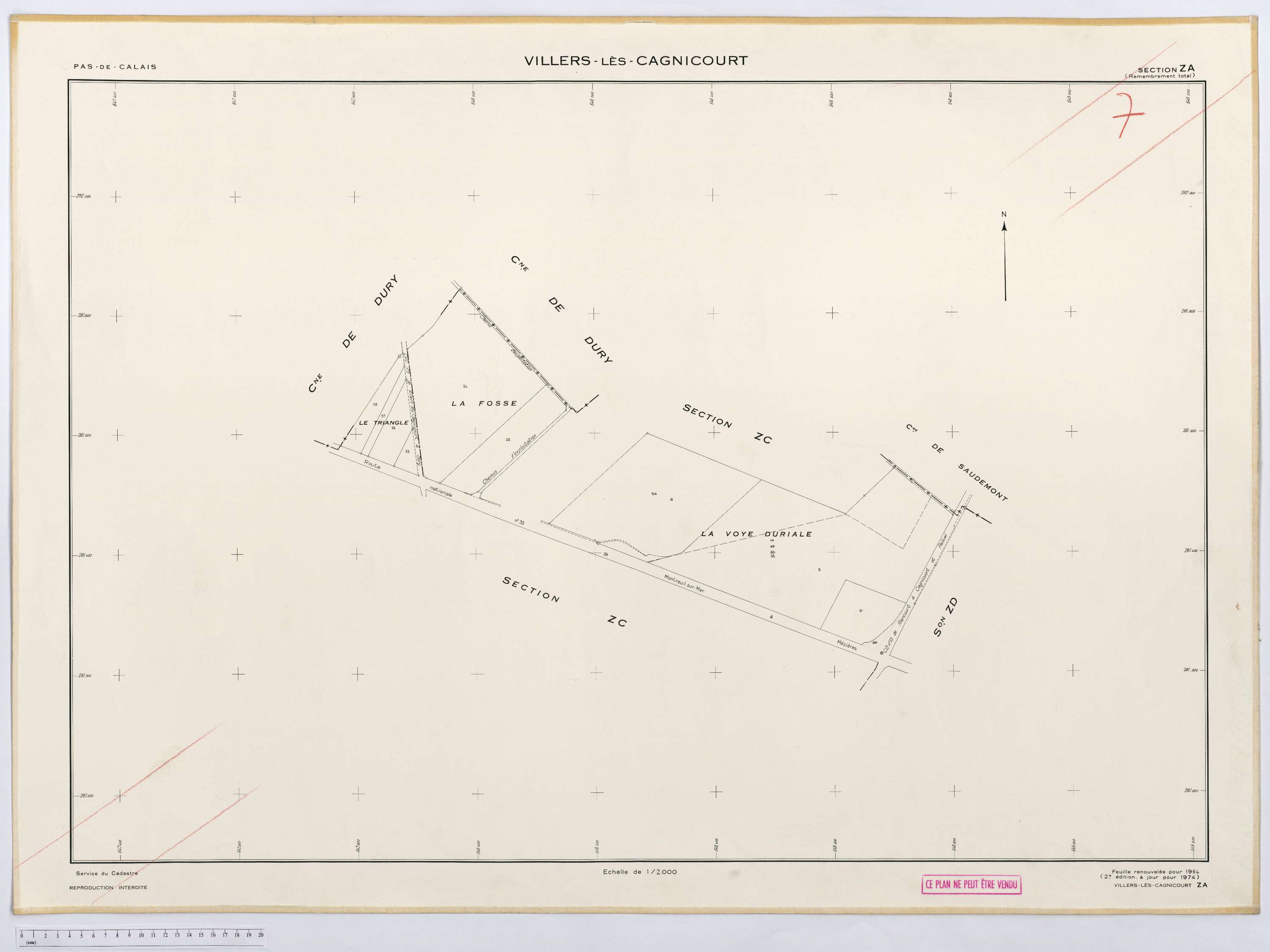 Villers-lès-Cagnicourt - Section ZA.