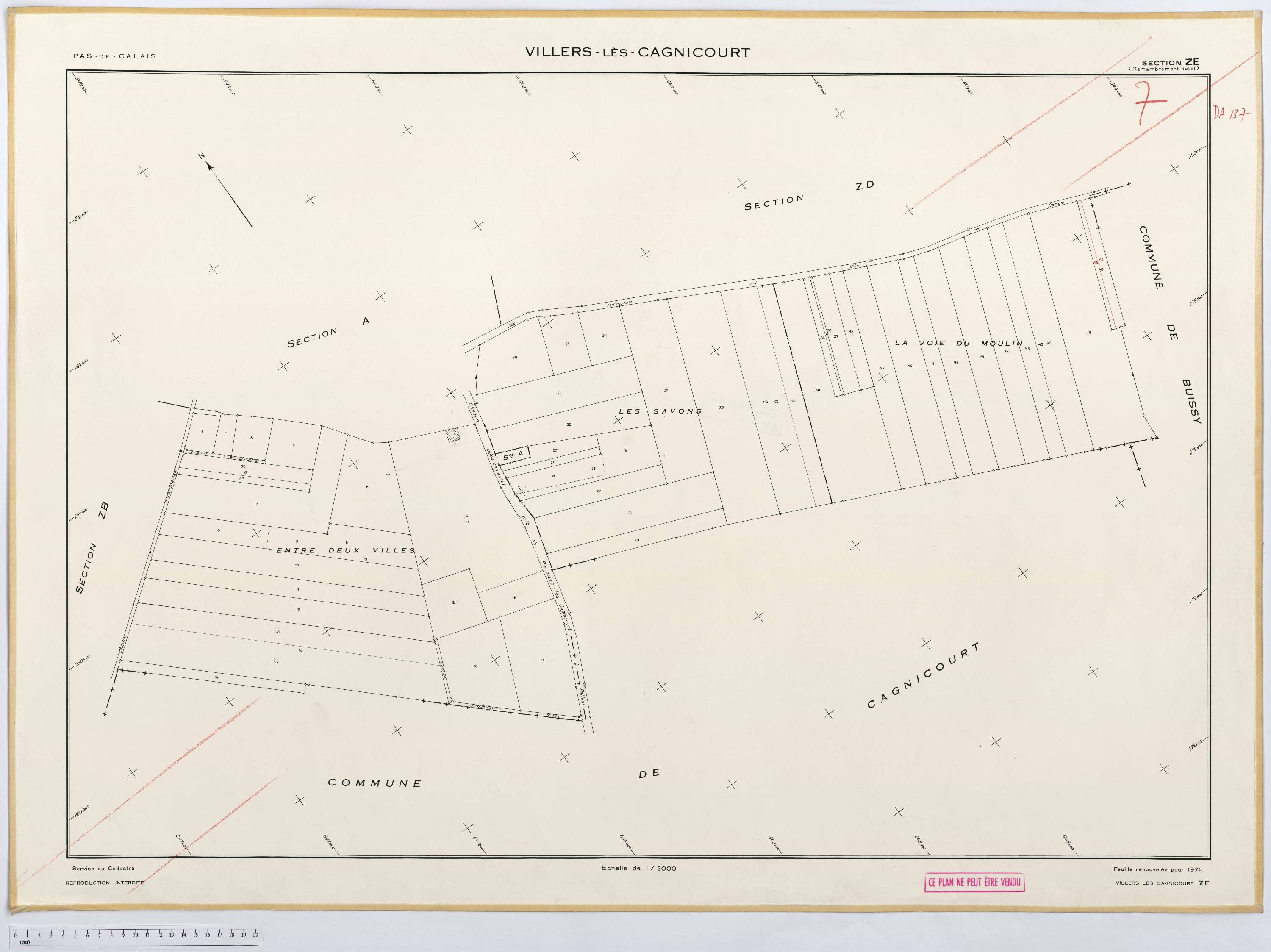 Villers-lès-Cagnicourt - Section ZE.