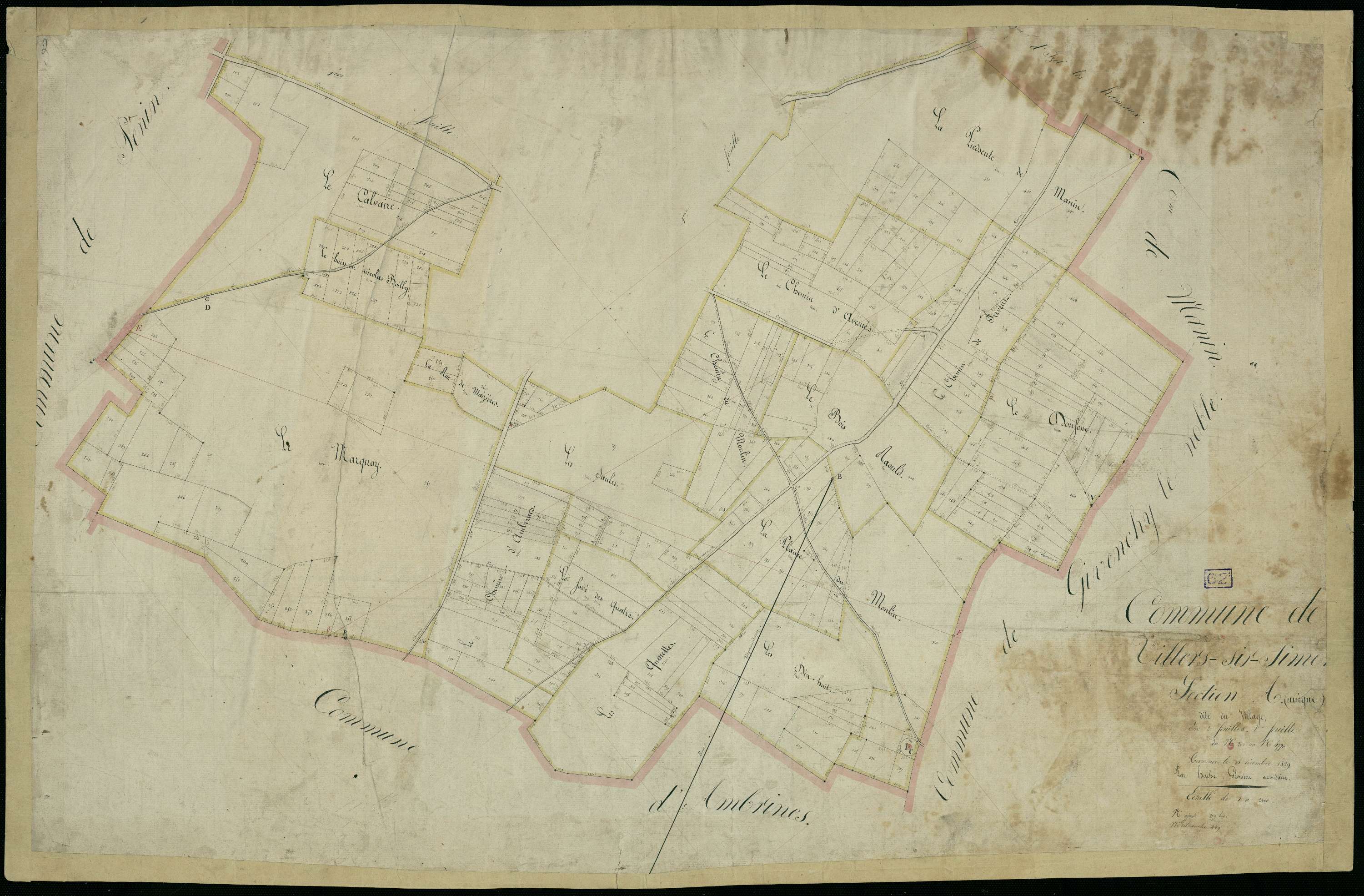 Villers-Sir-Simon - Section A, 2e feuille