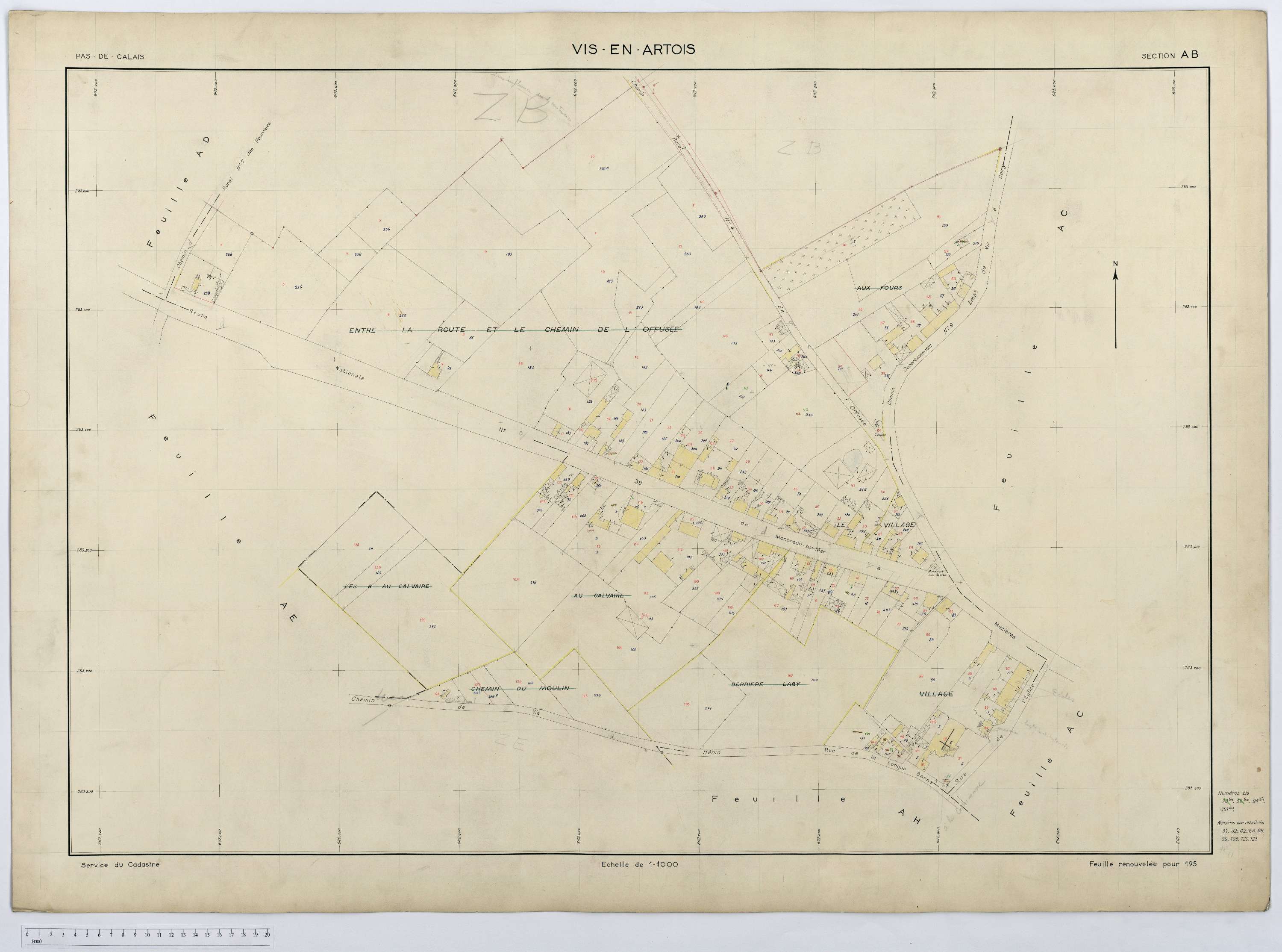 Vis-en-Artois - Section AB.