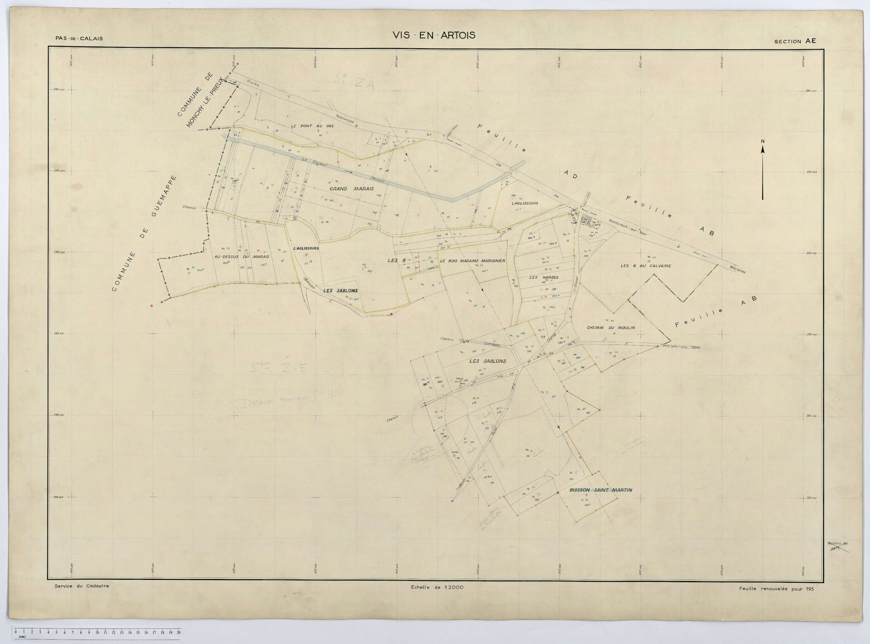 Vis-en-Artois - Section AE.