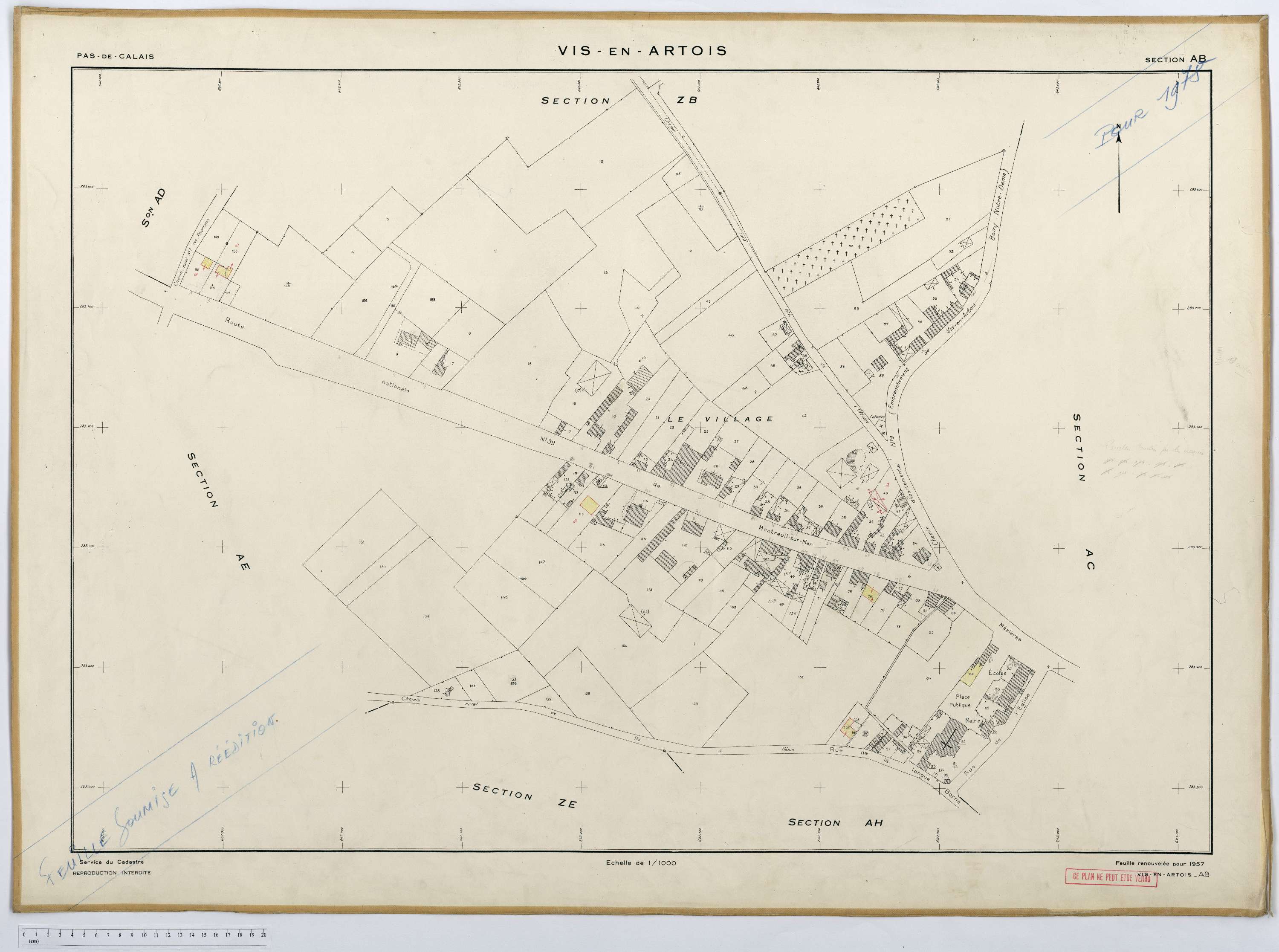 Vis-en-Artois - Section AB.