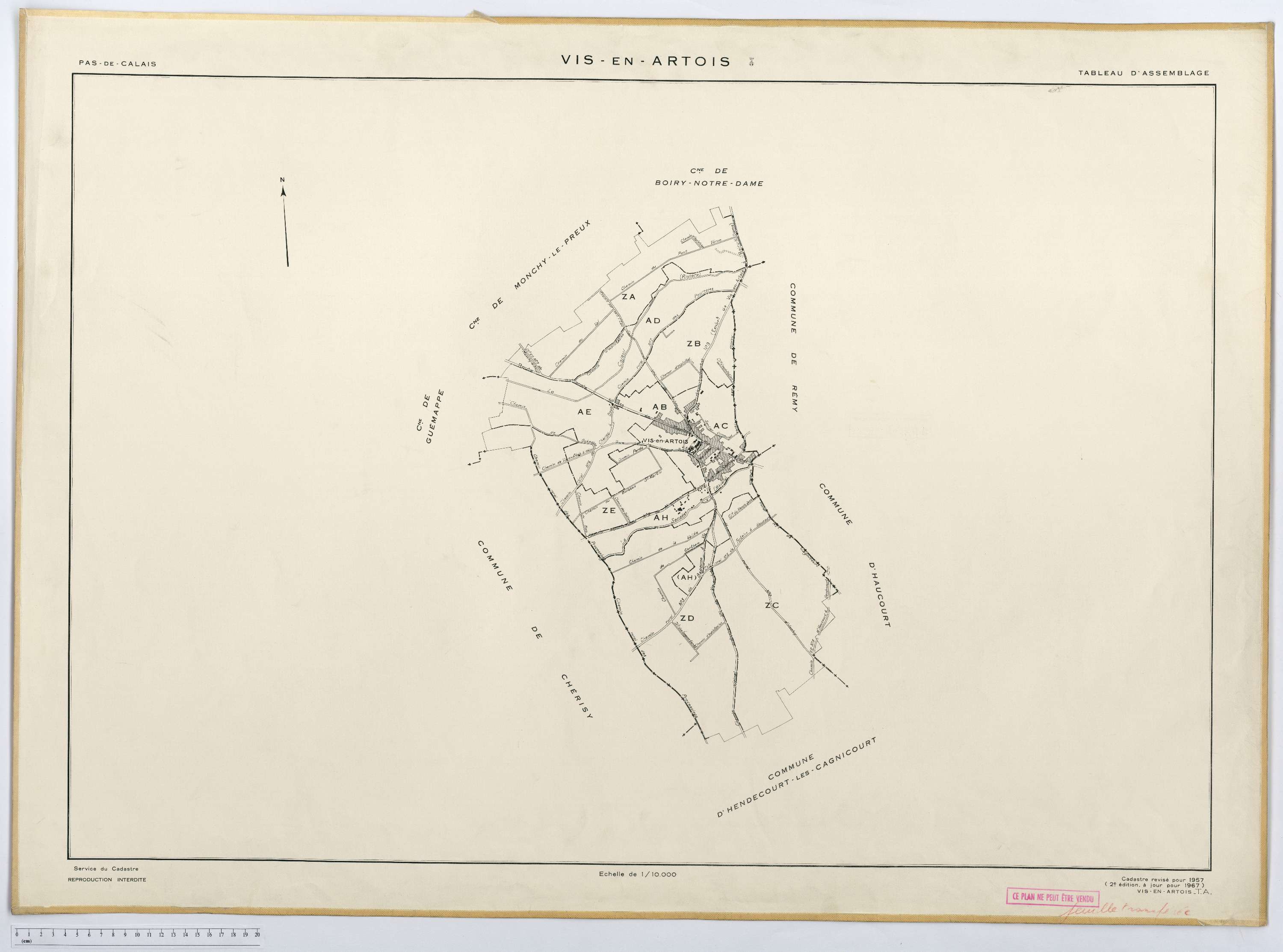 Vis-en-Artois - Tableau d'assemblage.