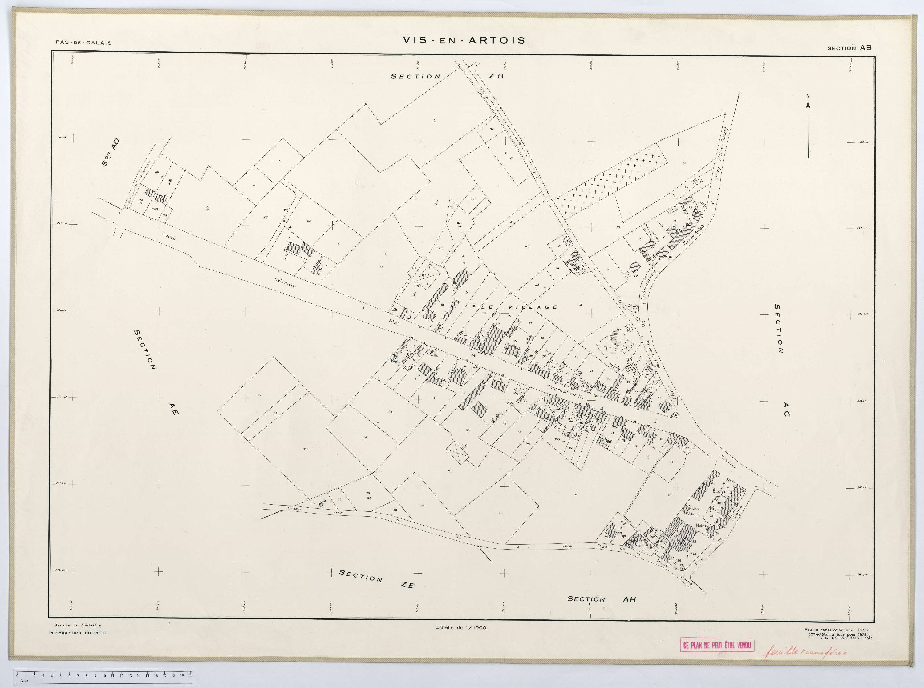 Vis-en-Artois - Section AB.