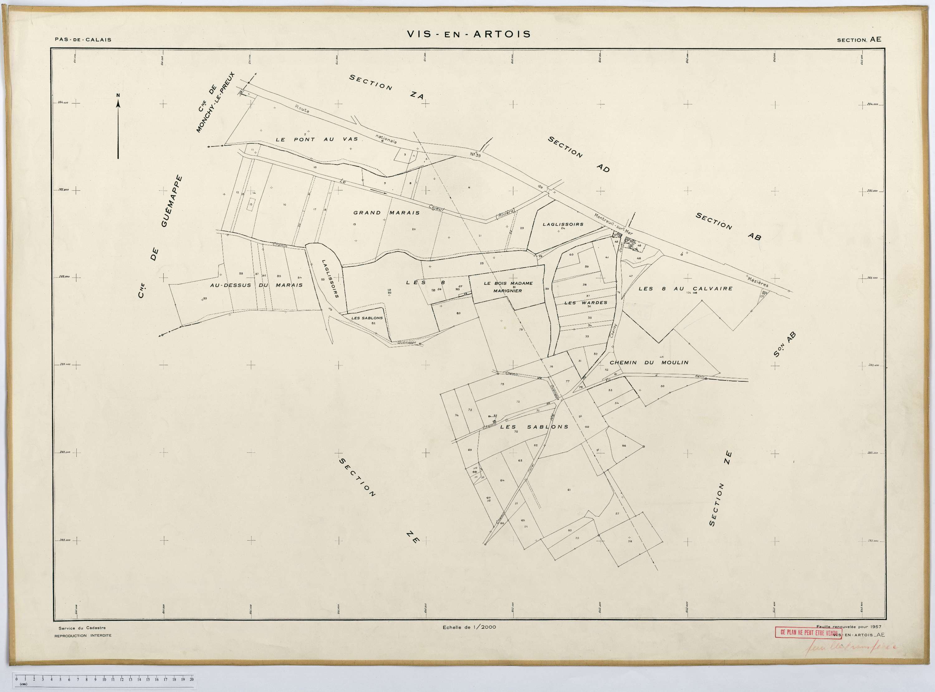 Vis-en-Artois - Section AE.