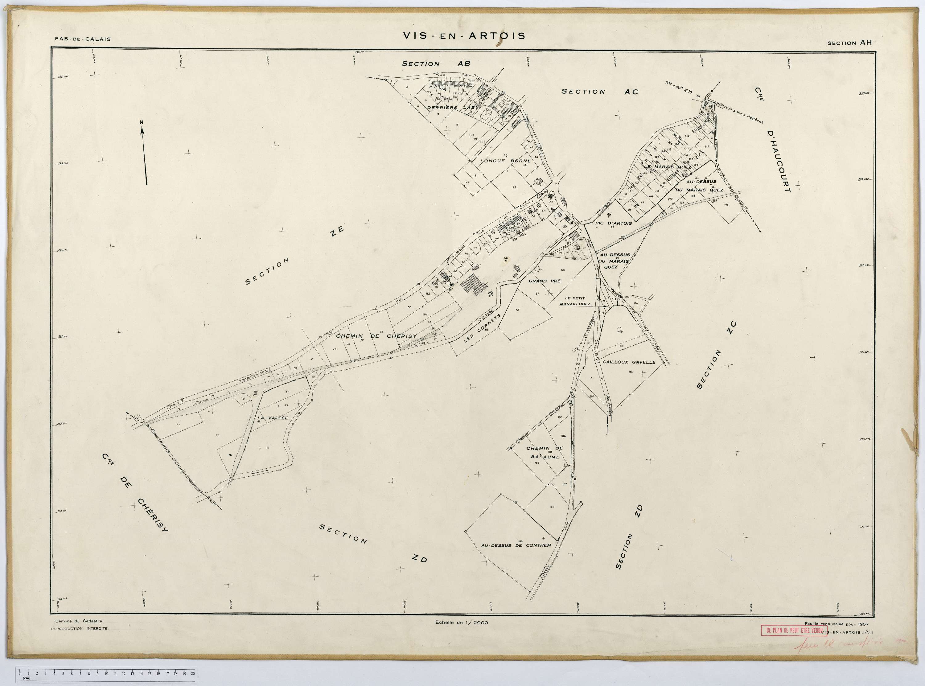 Vis-en-Artois - Section AH.