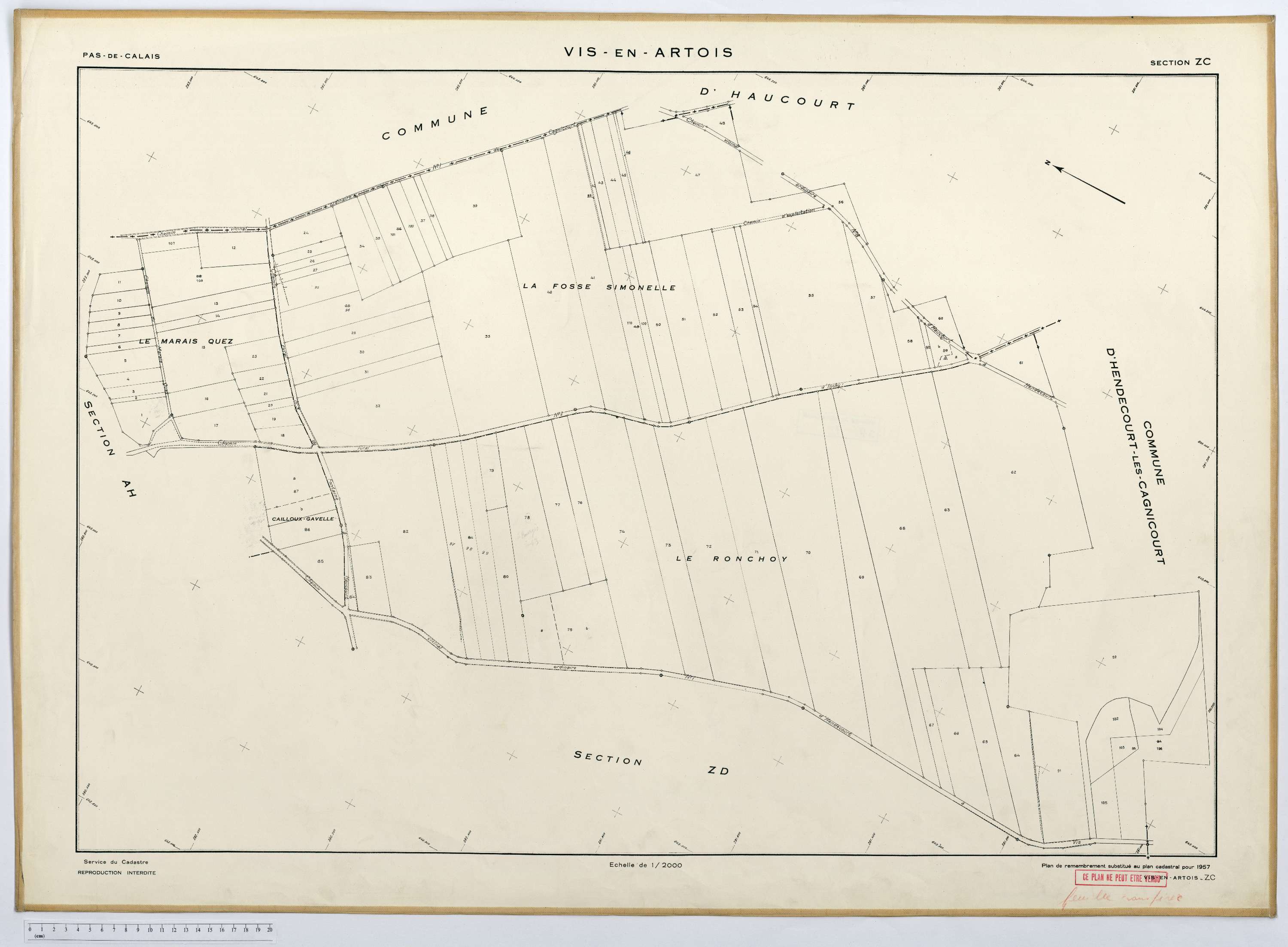 Vis-en-Artois - Section ZC.