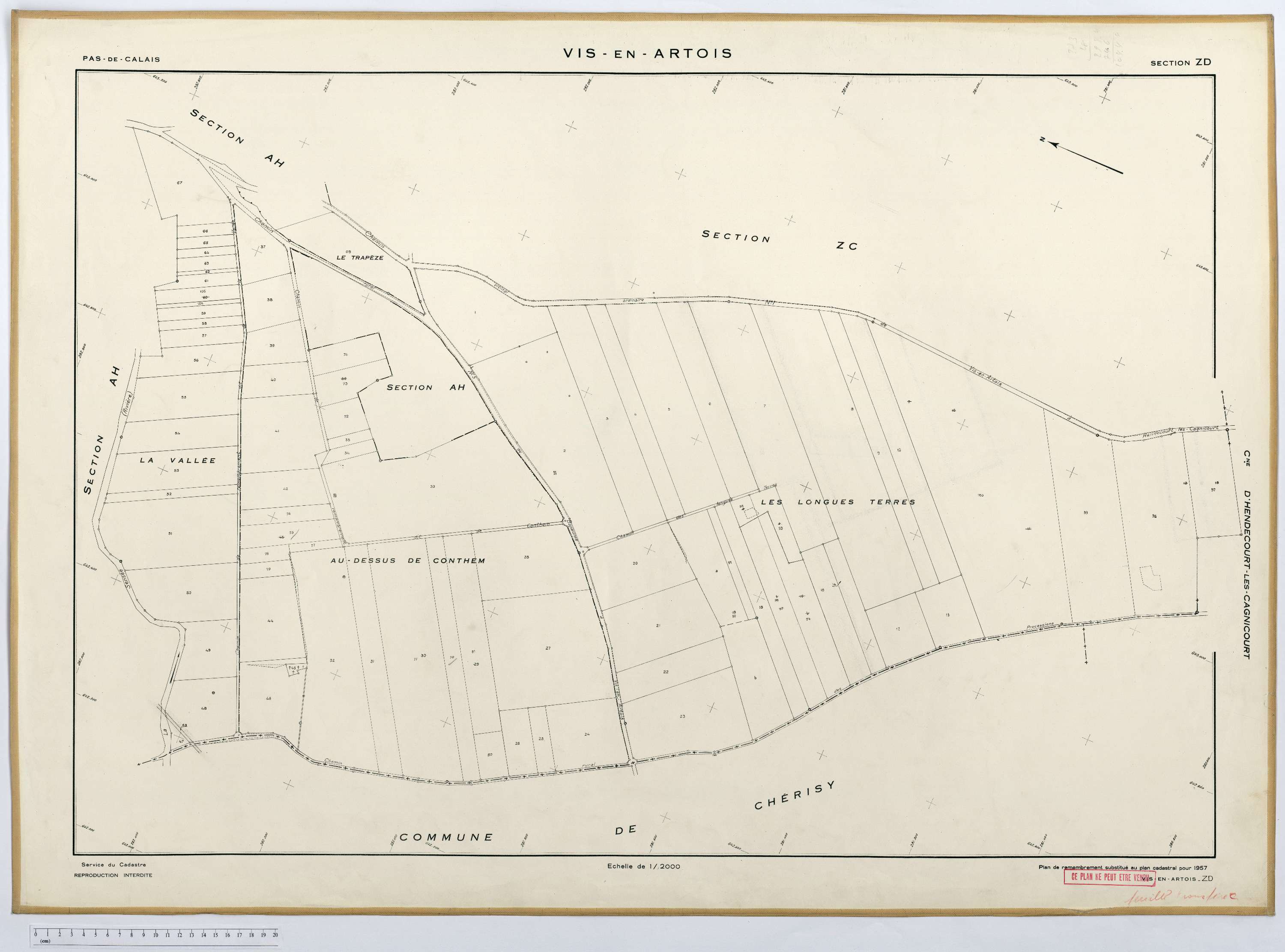 Vis-en-Artois - Section ZD.