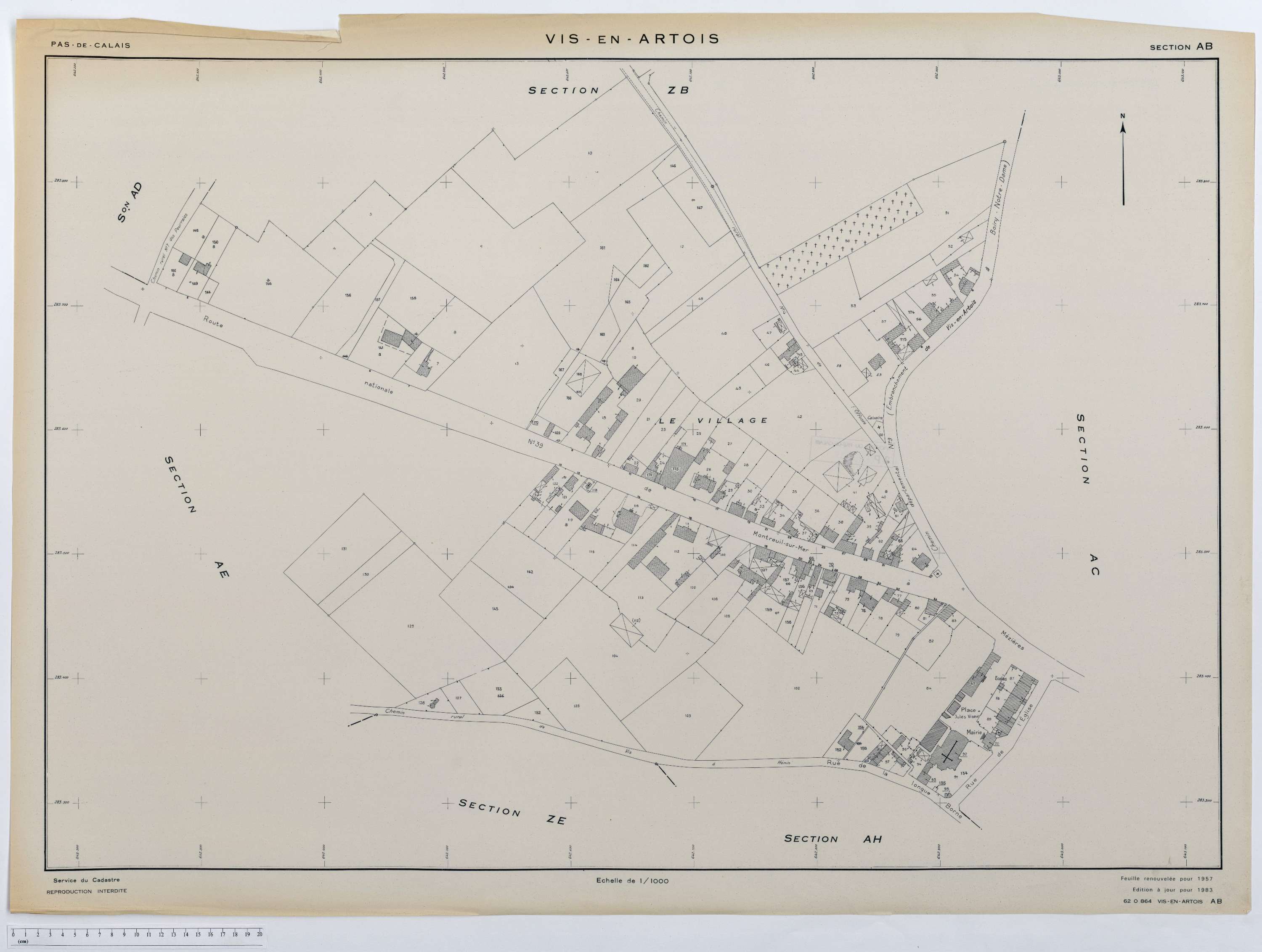 Vis-en-Artois - Section AB.