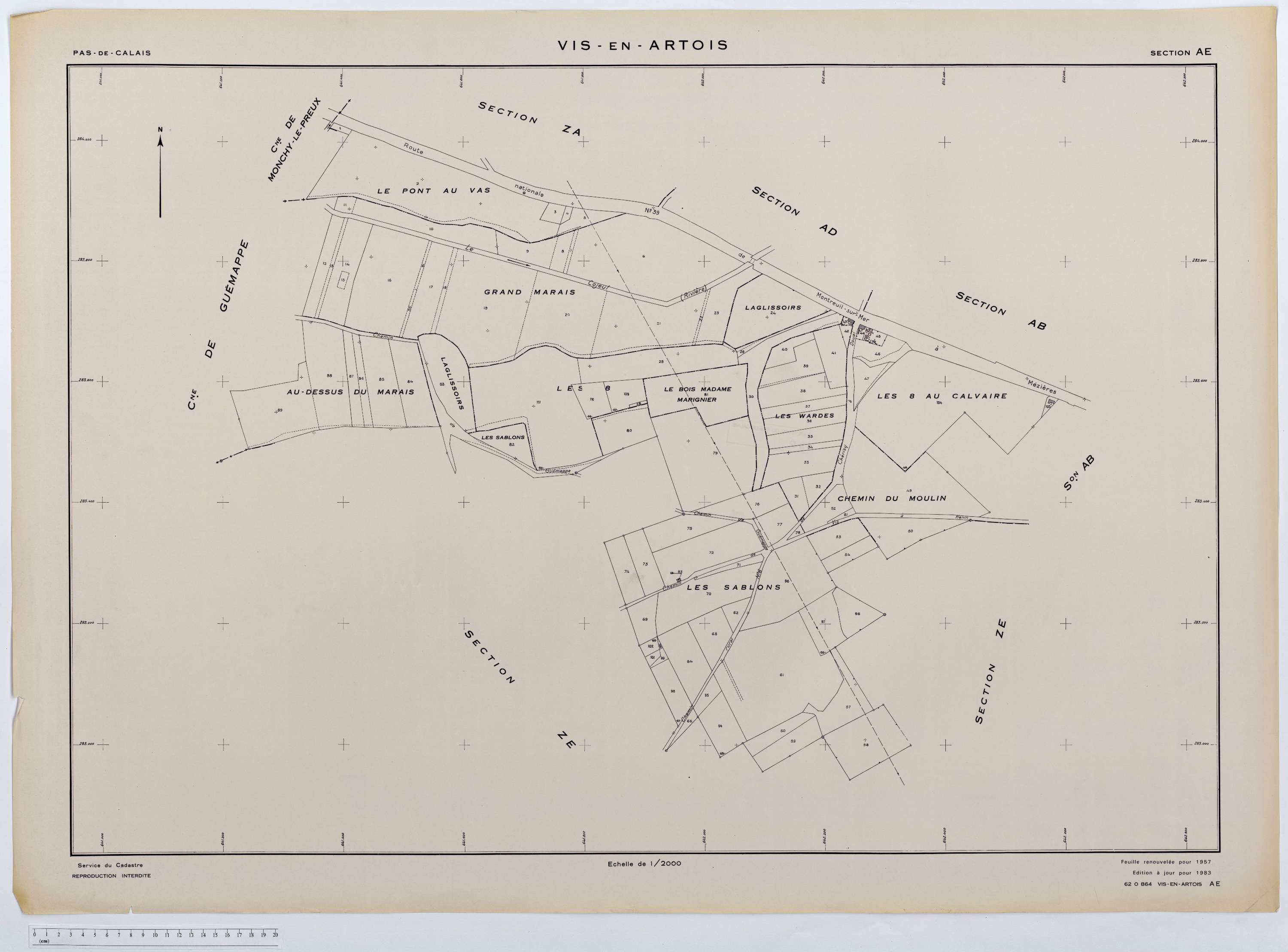 Vis-en-Artois - Section AE.