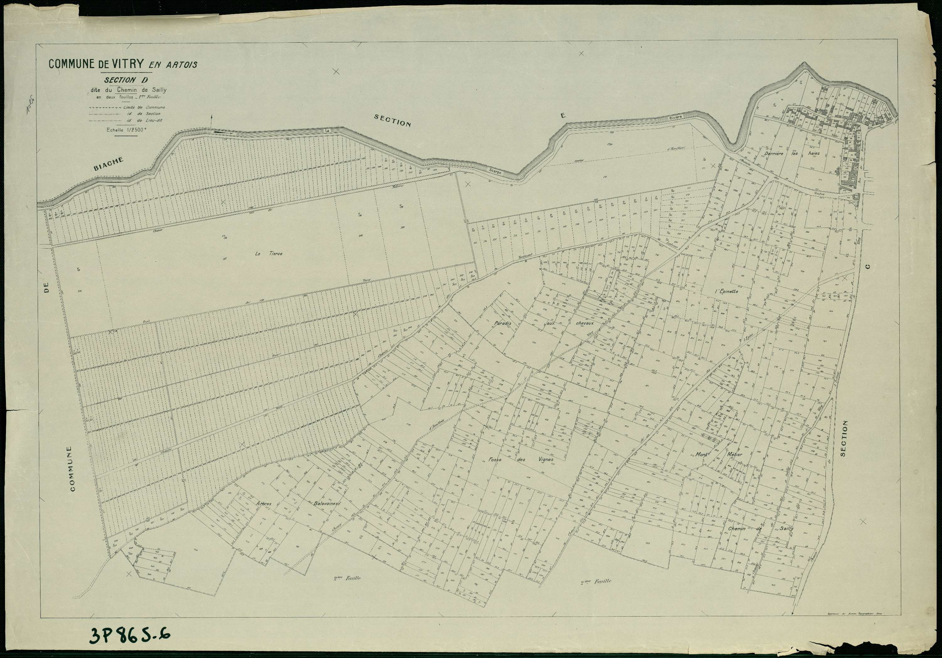 Vitry-en-Artois - Section D, 1re feuille