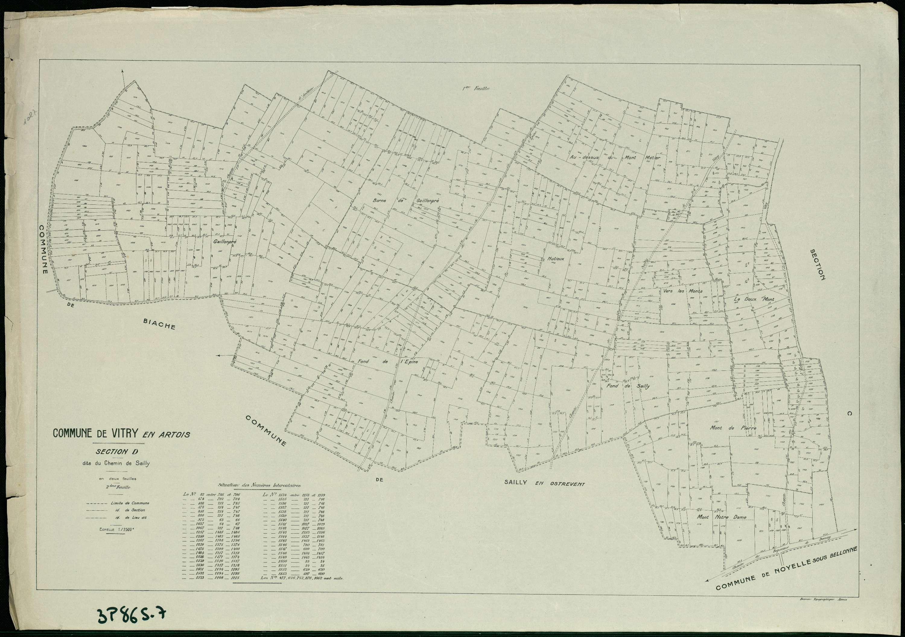 Vitry-en-Artois - Section D, 2e feuille