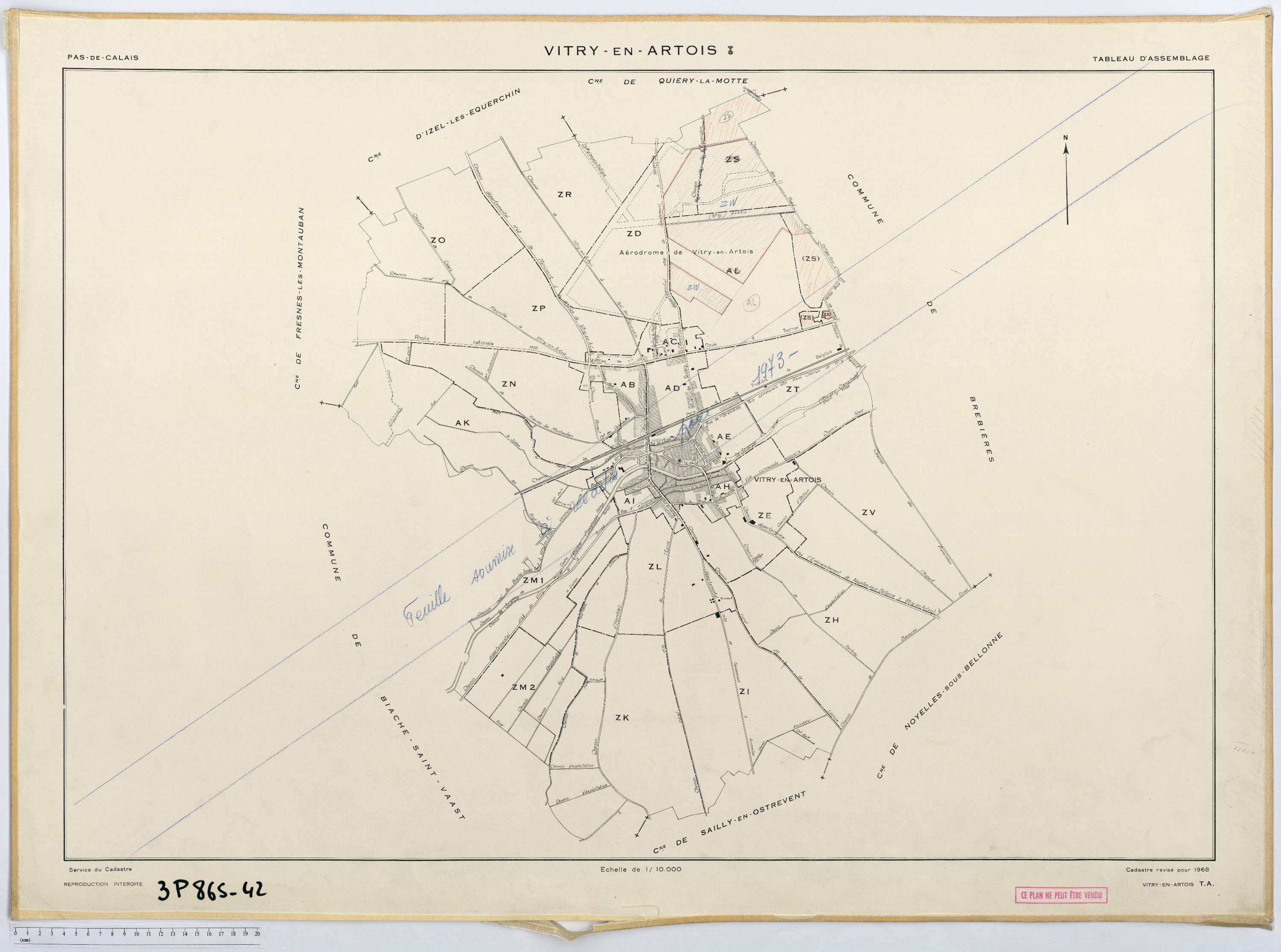 Vitry-en-Artois - Tableau d'assemblage.