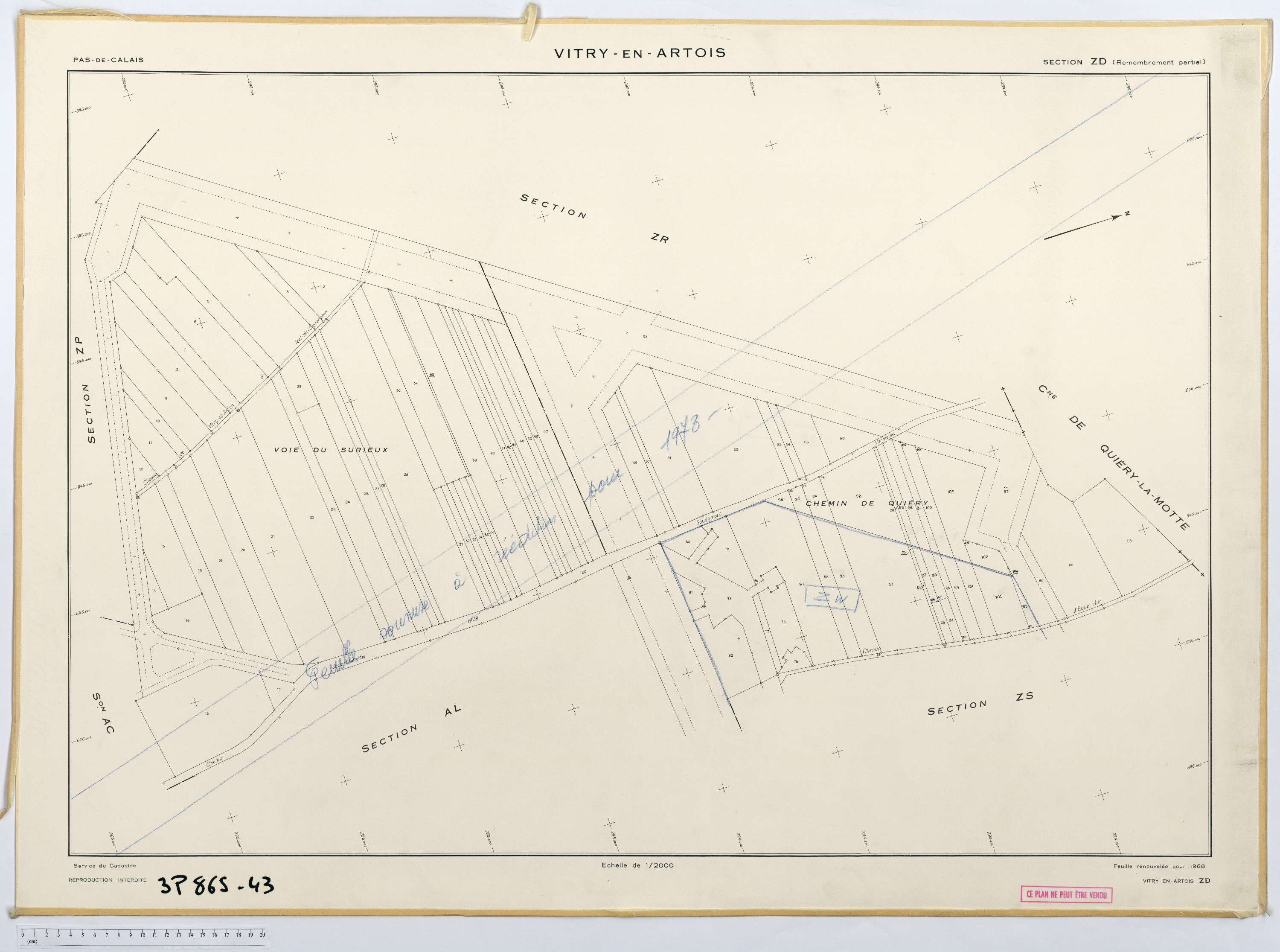 Vitry-en-Artois - Section ZD.