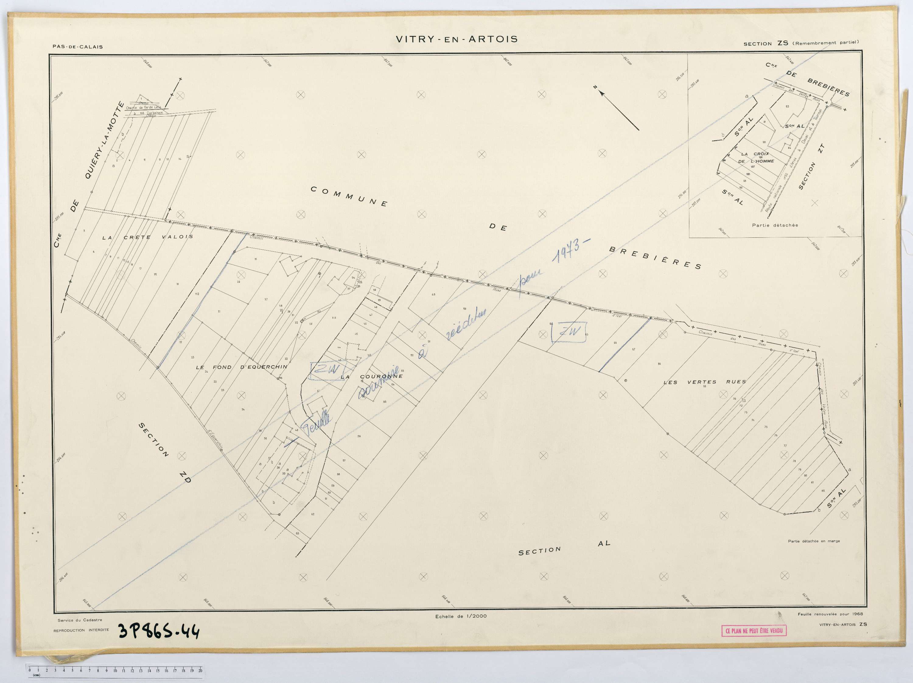 Vitry-en-Artois - Section ZS.
