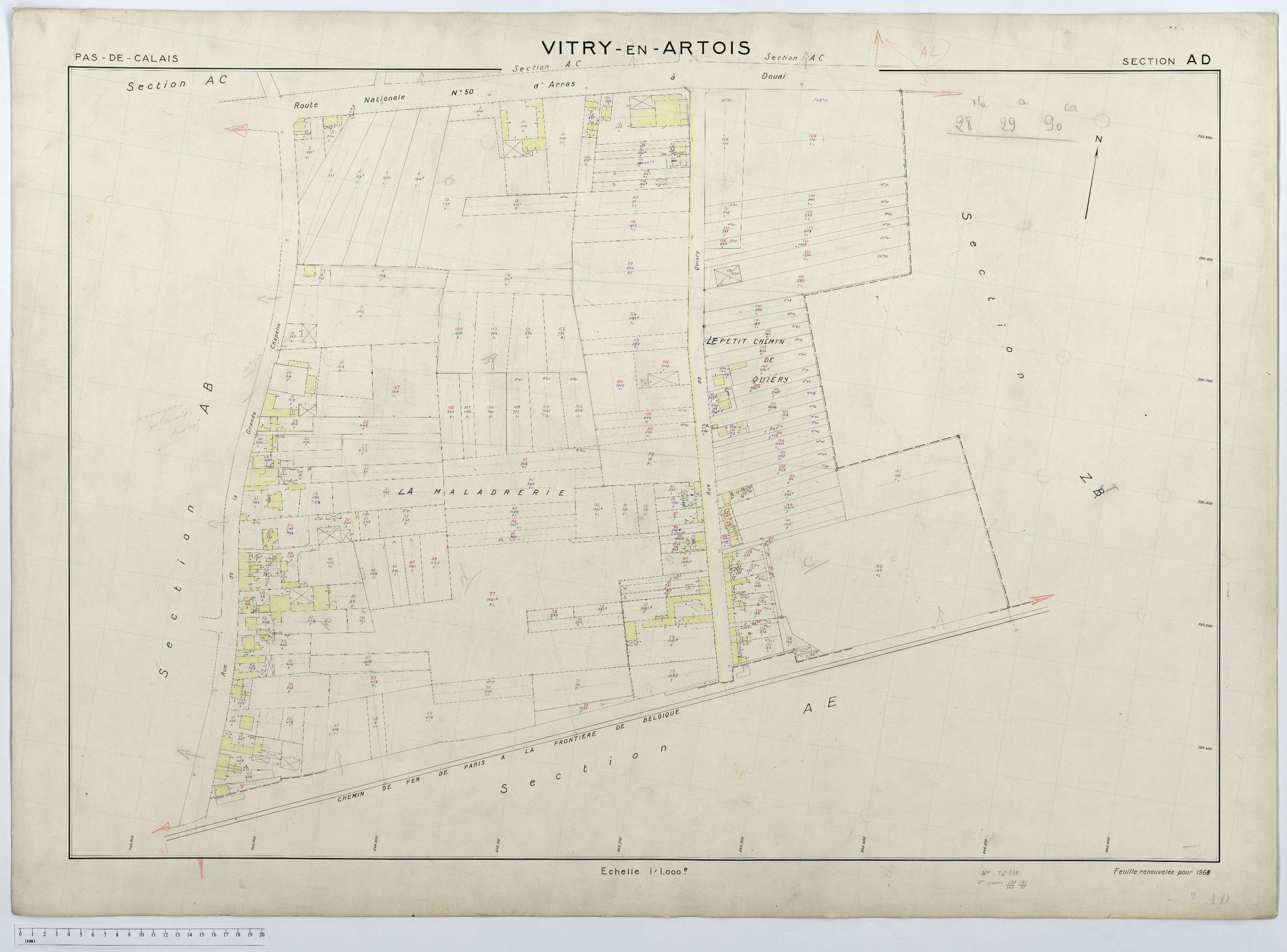 Vitry-en-Artois - Section AD.