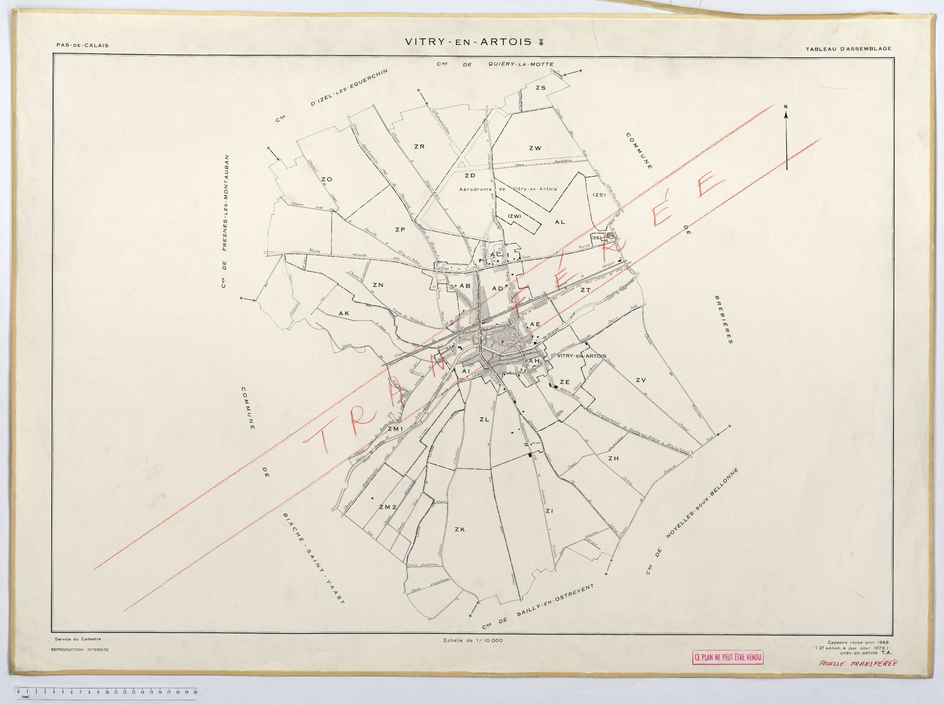 Vitry-en-Artois - Tableau d'assemblage.