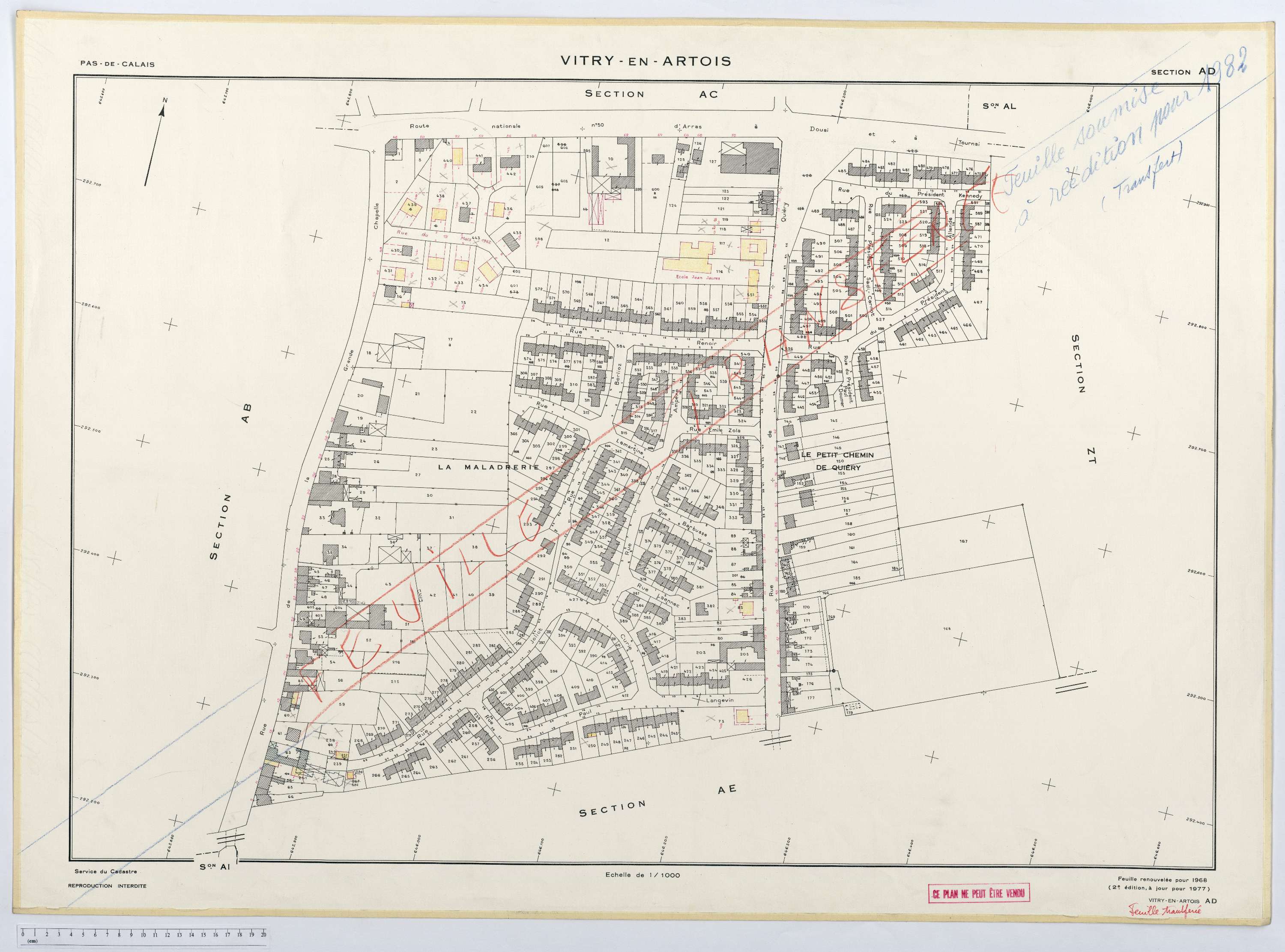 Vitry-en-Artois - Section AD.
