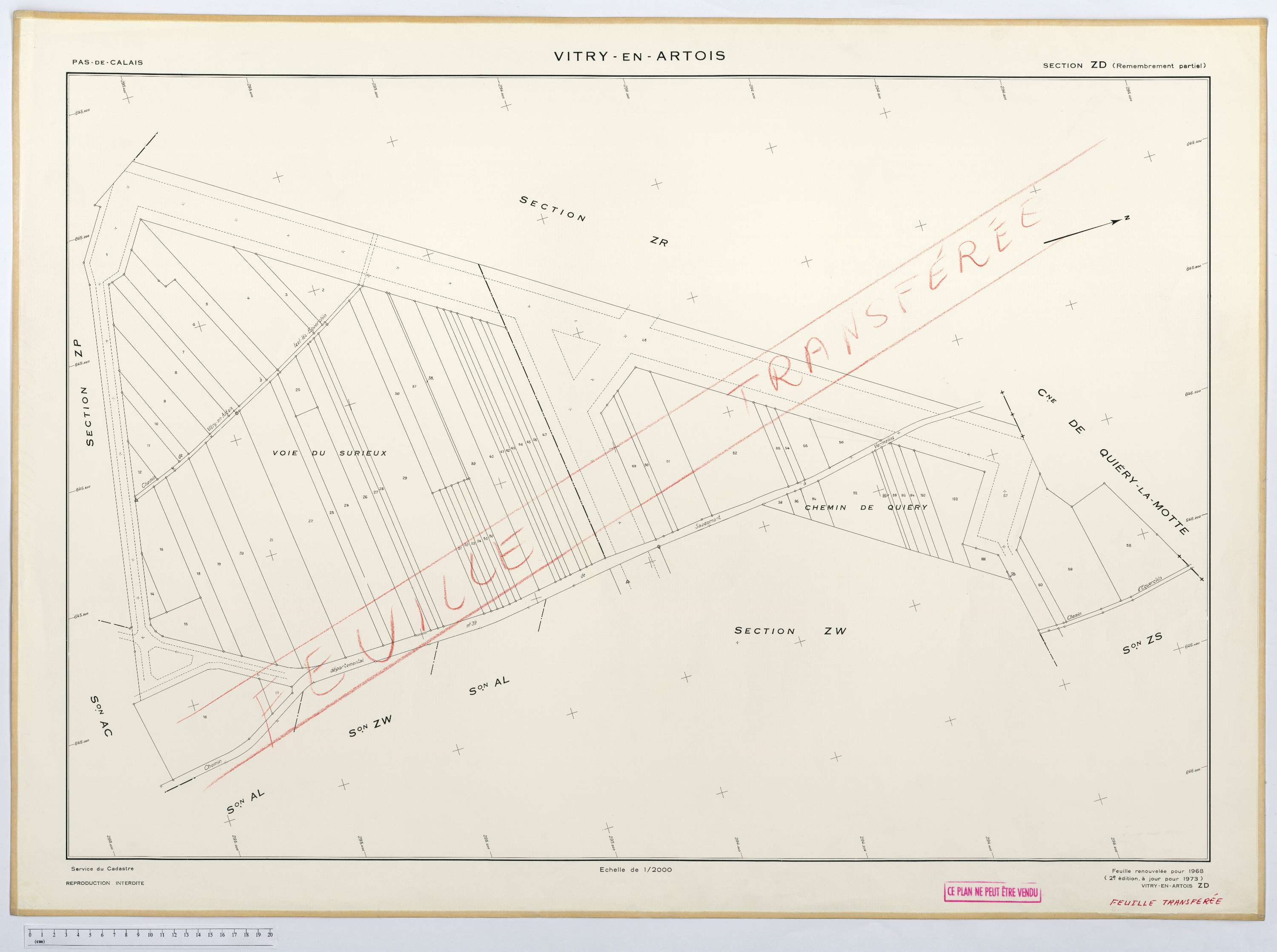 Vitry-en-Artois - Section ZD.