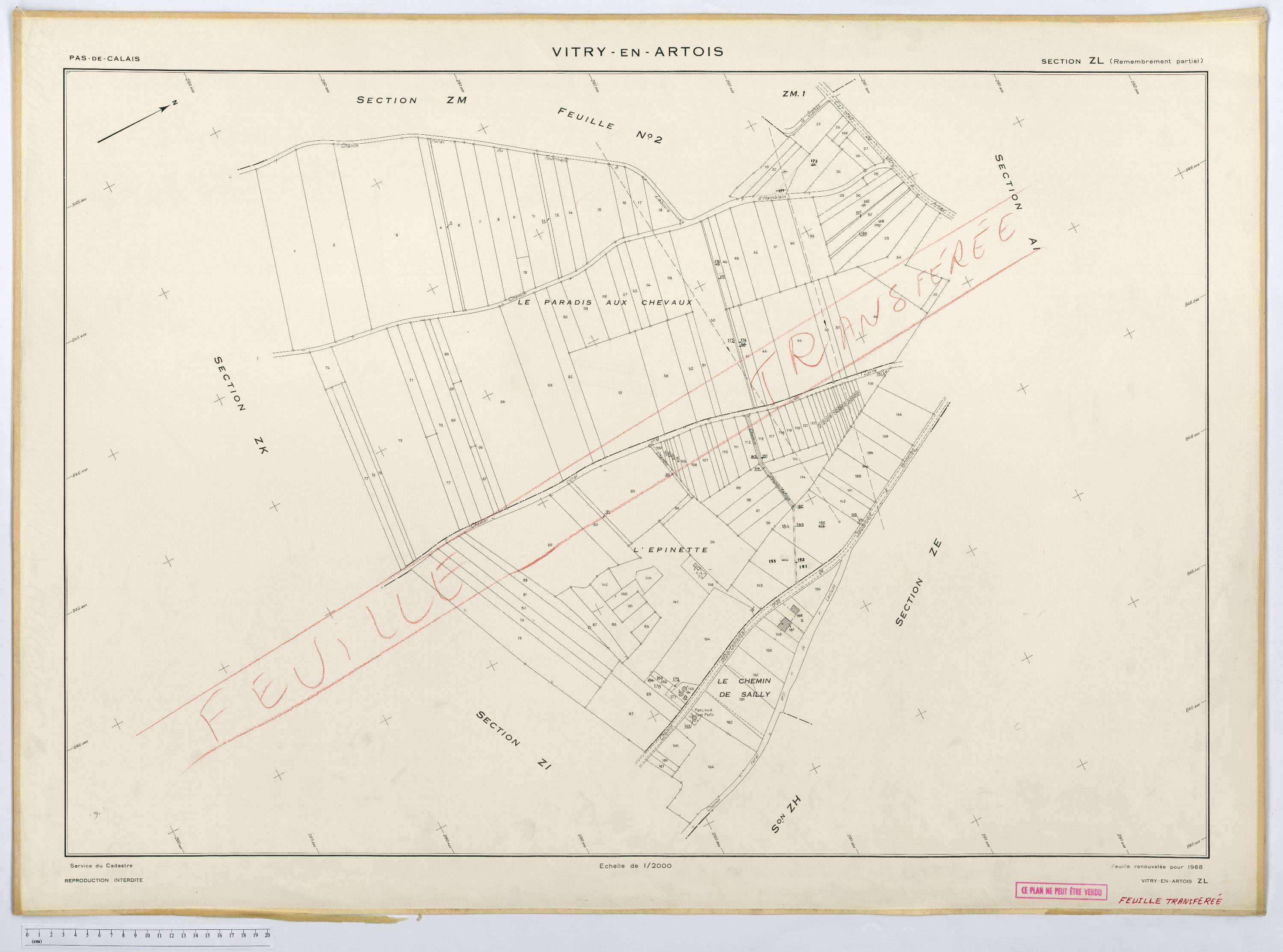 Vitry-en-Artois - Section ZL.
