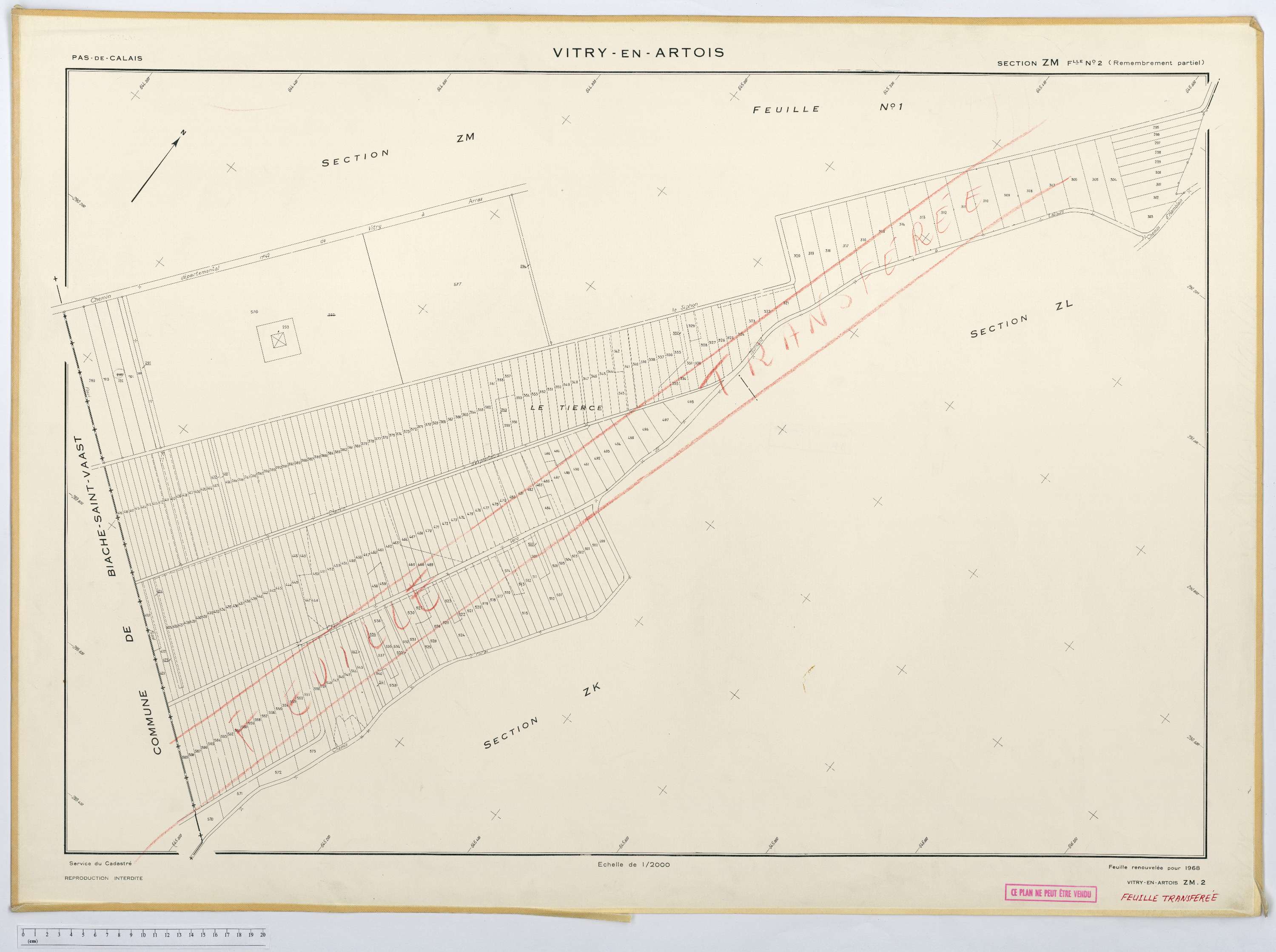 Vitry-en-Artois - Section ZM, feuille 2.