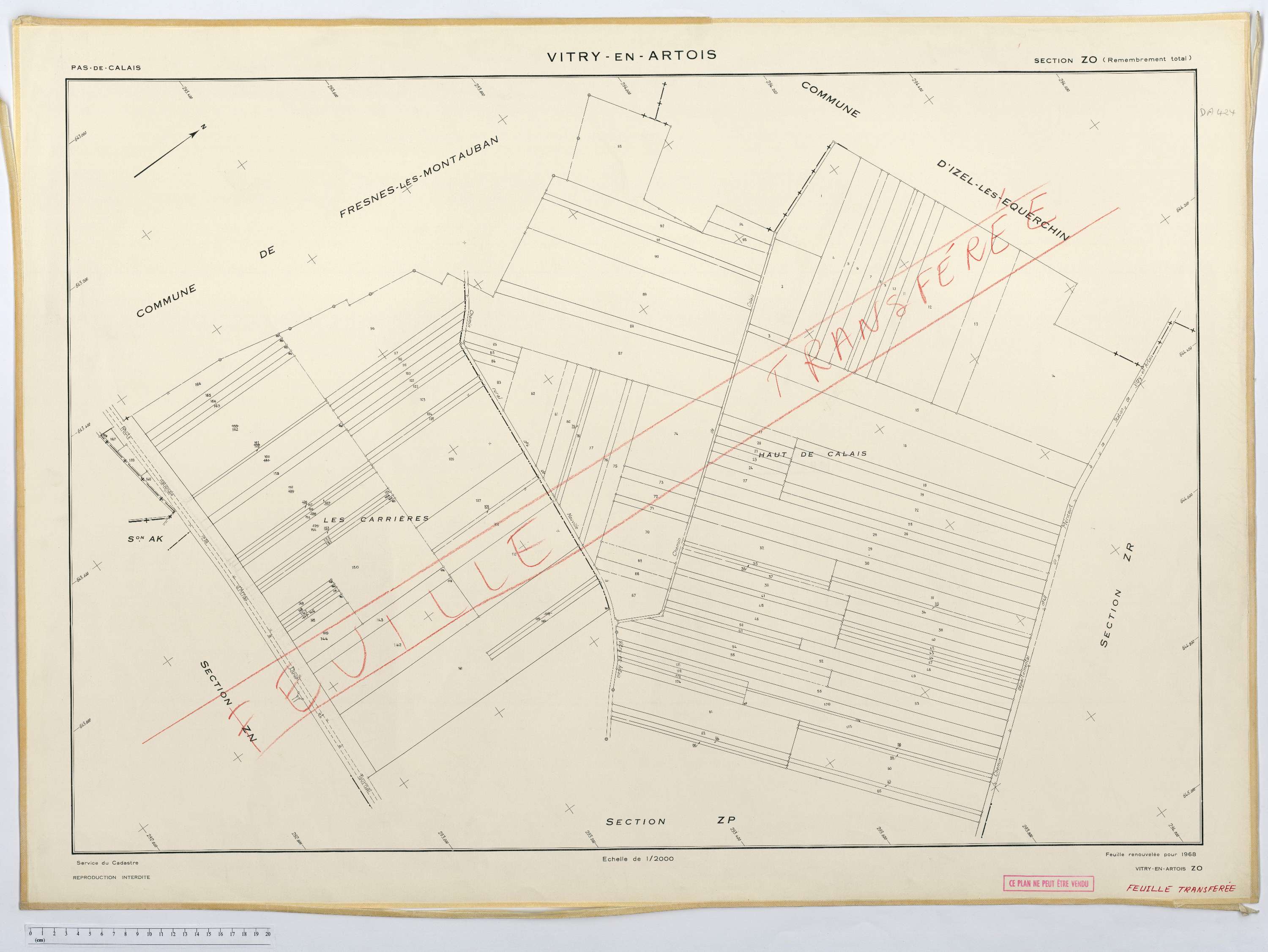 Vitry-en-Artois - Section ZO.