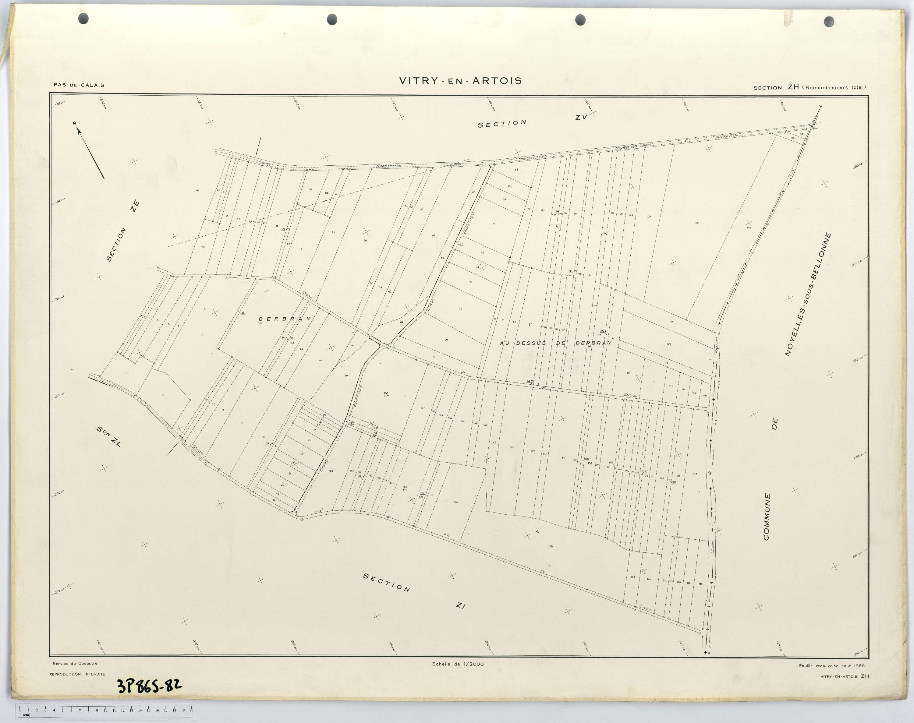 Vitry-en-Artois - Section ZH.