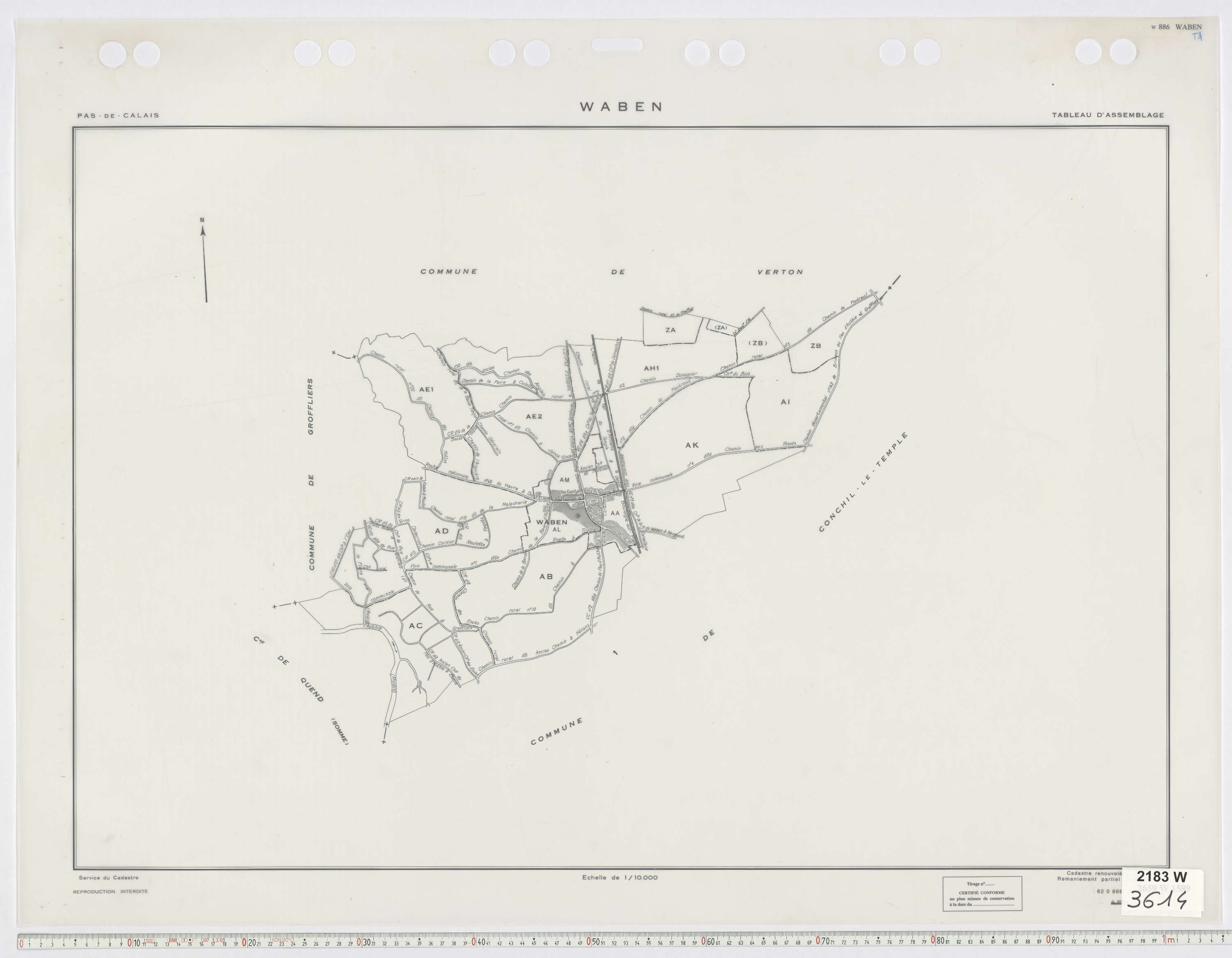 Waben - Tableau d'assemblage.