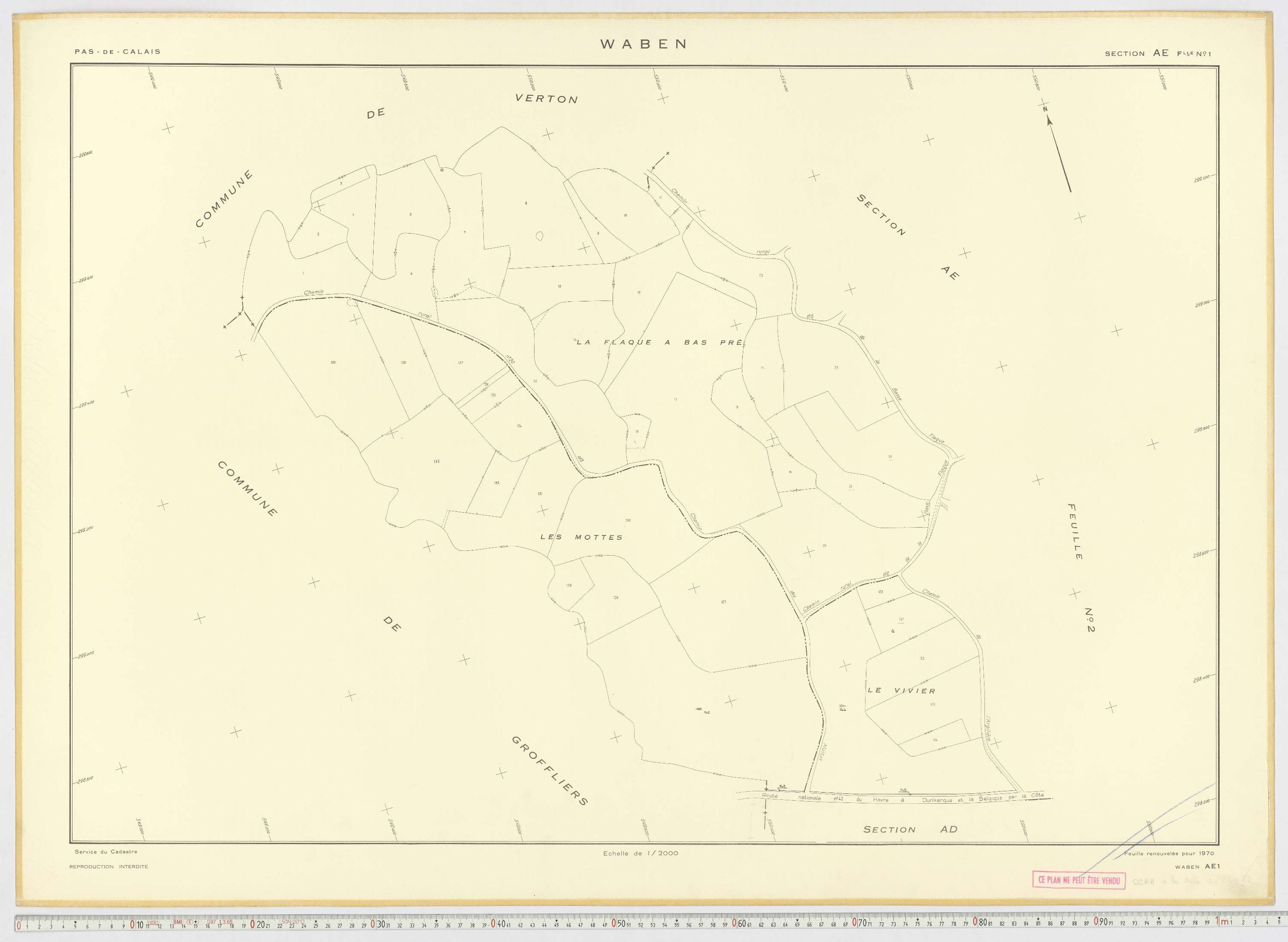 Waben - Section AE, feuille 1.