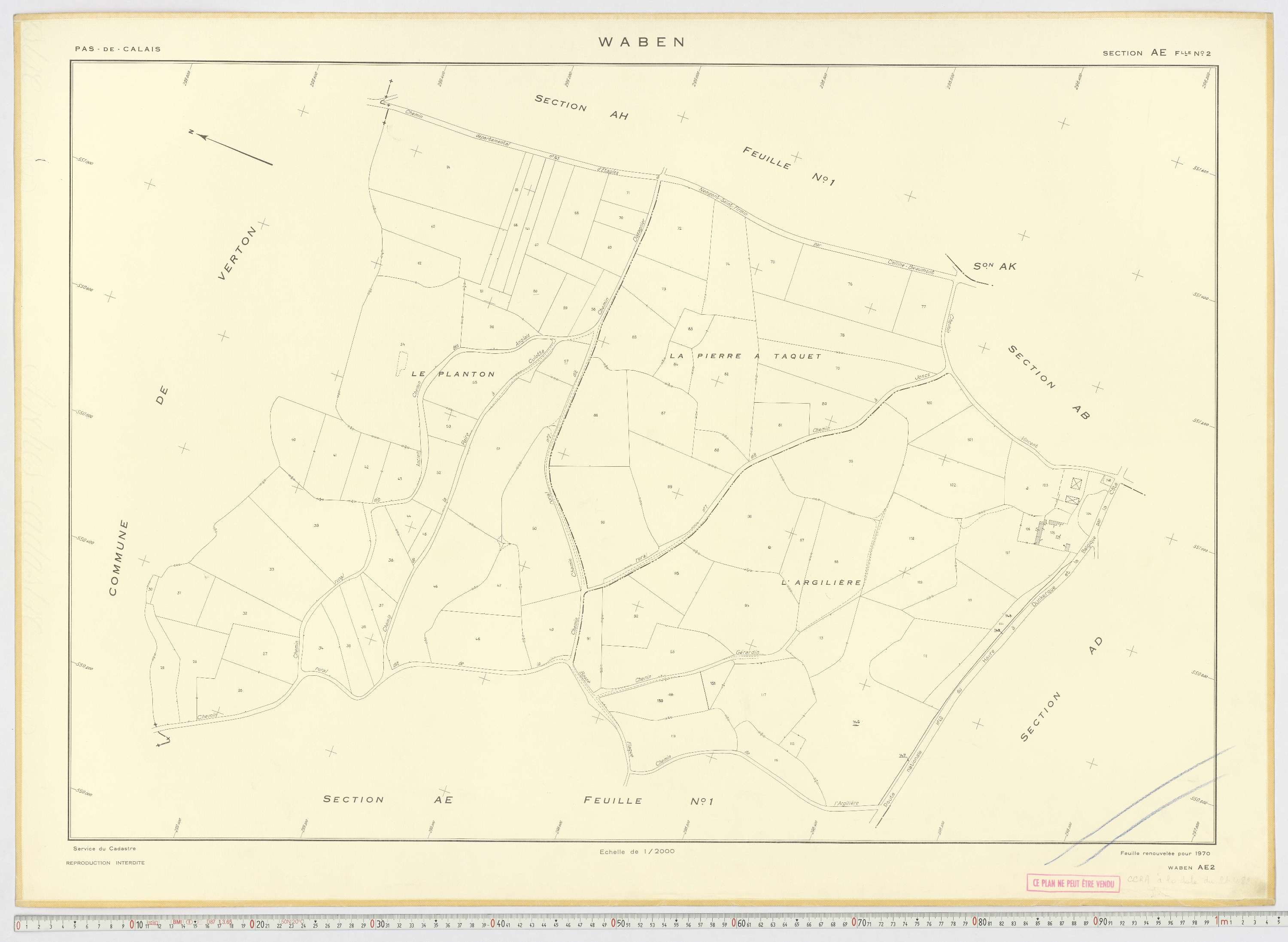 Waben - Section AE, feuille 2.