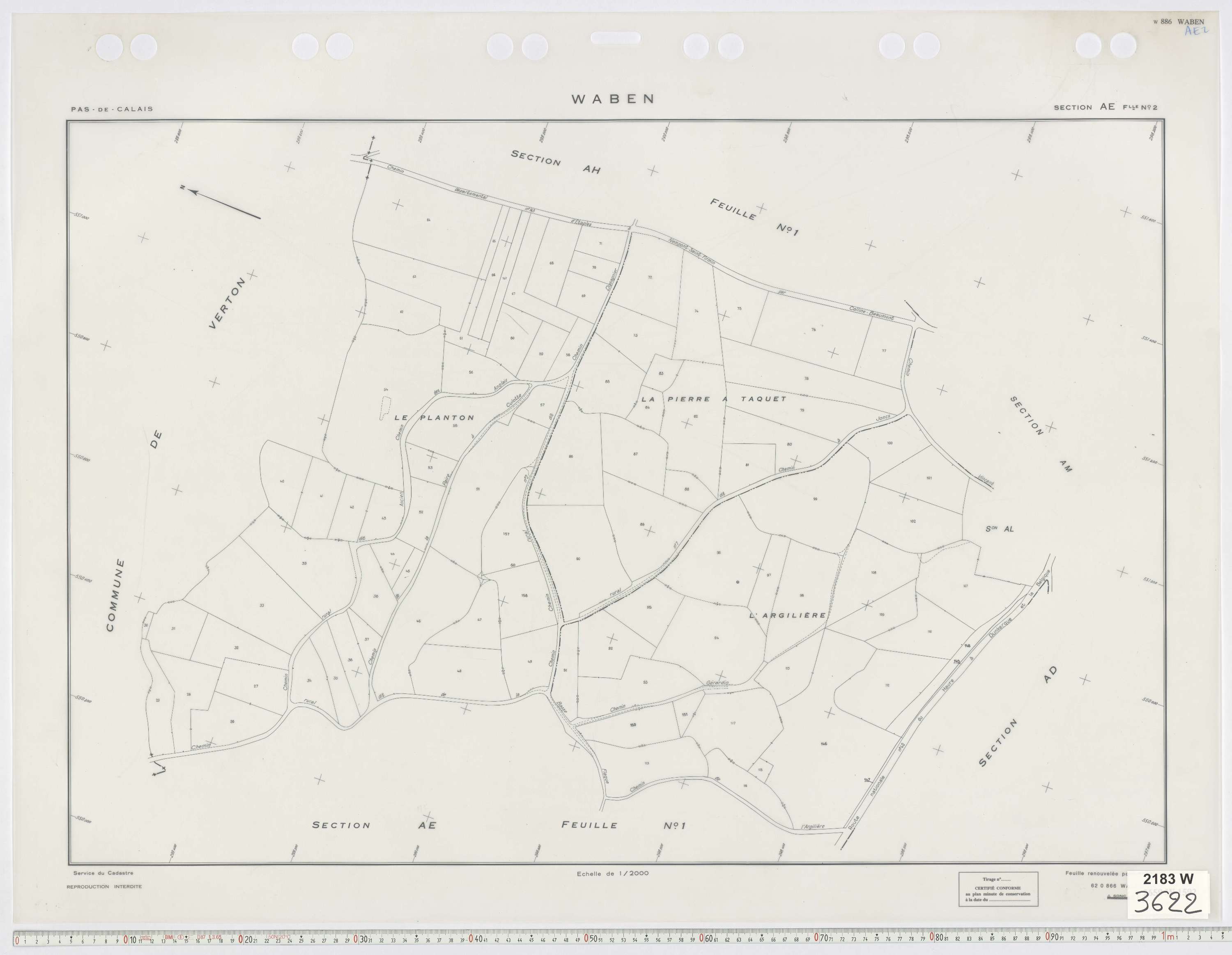 Waben - Section AE, feuille 2.
