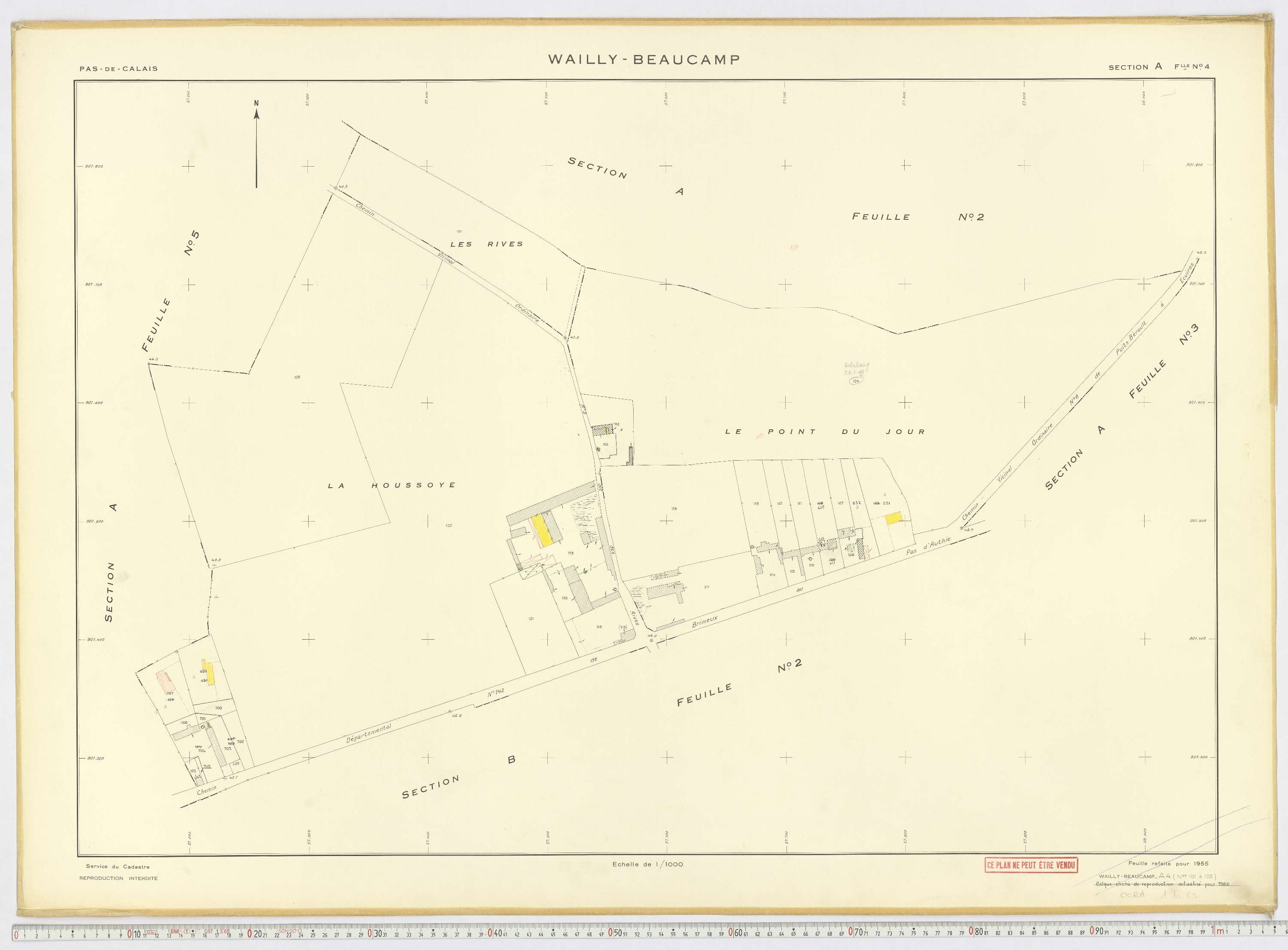 Wailly-Beaucamp - Section A, feuille 4.